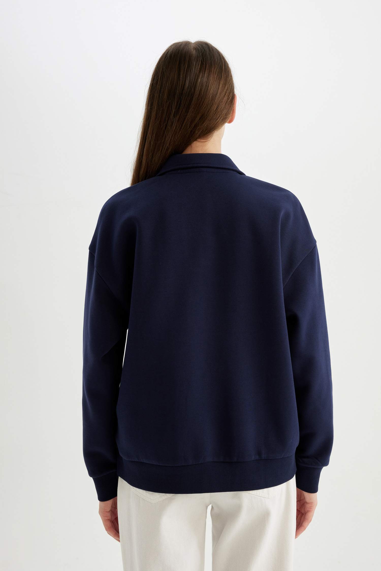 релакс пішімі қала поло жаға Свитер