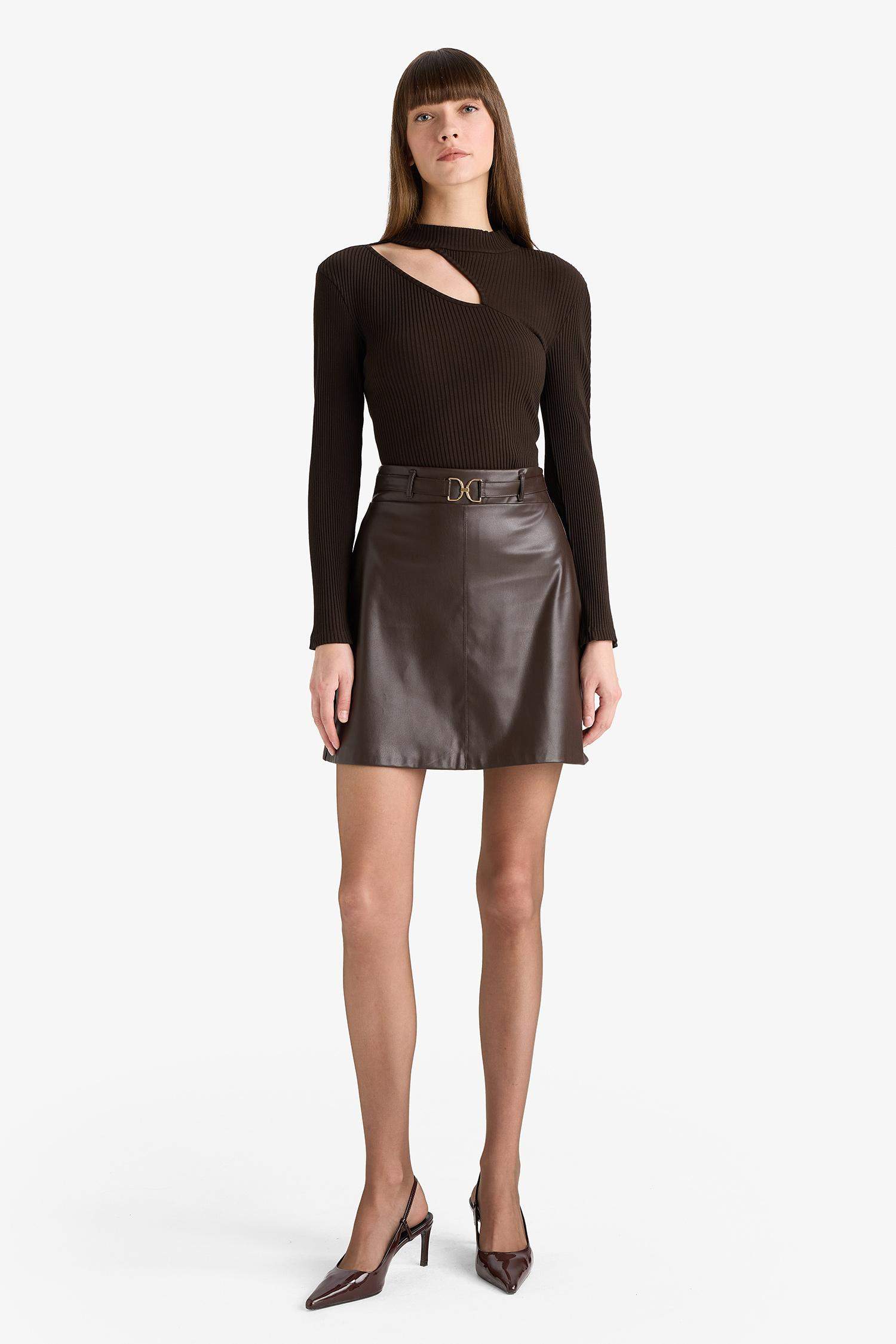 Slim Fit Crew Neck Ribbed Camisole T-Shirt