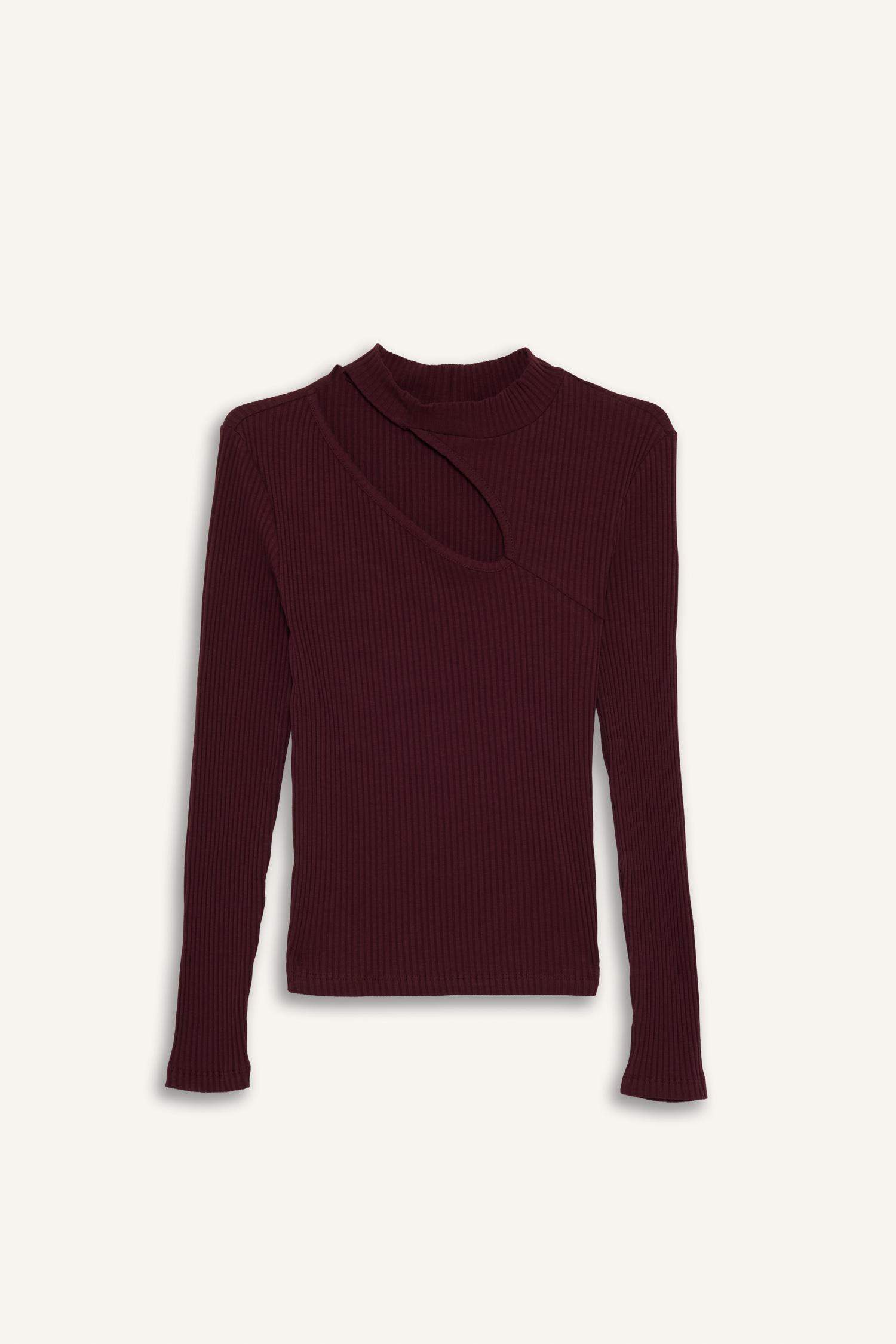 تيشيرت كم طويل عادي برقبة مستديرة  سليم فيت