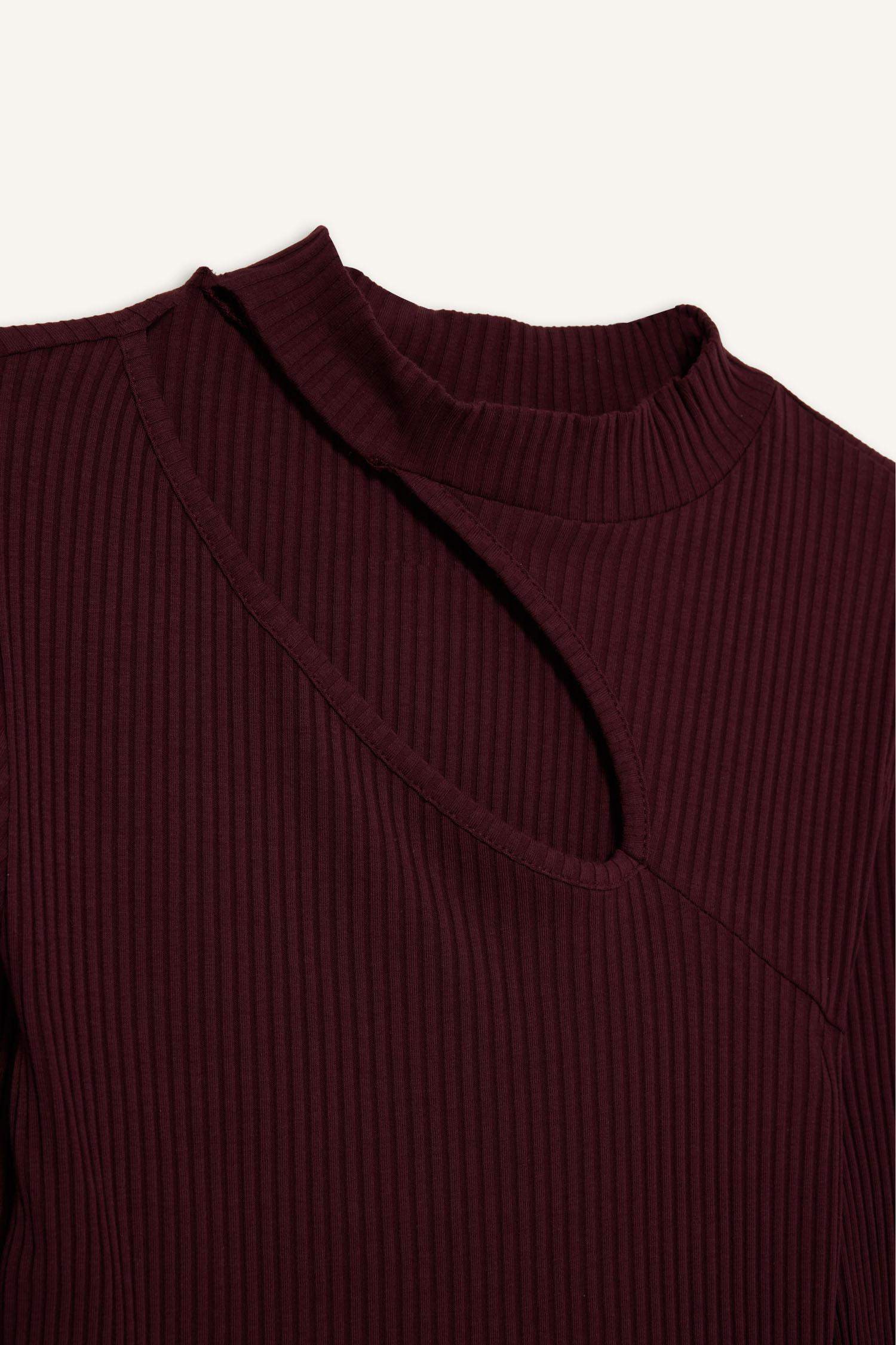 تيشيرت كم طويل عادي برقبة مستديرة  سليم فيت