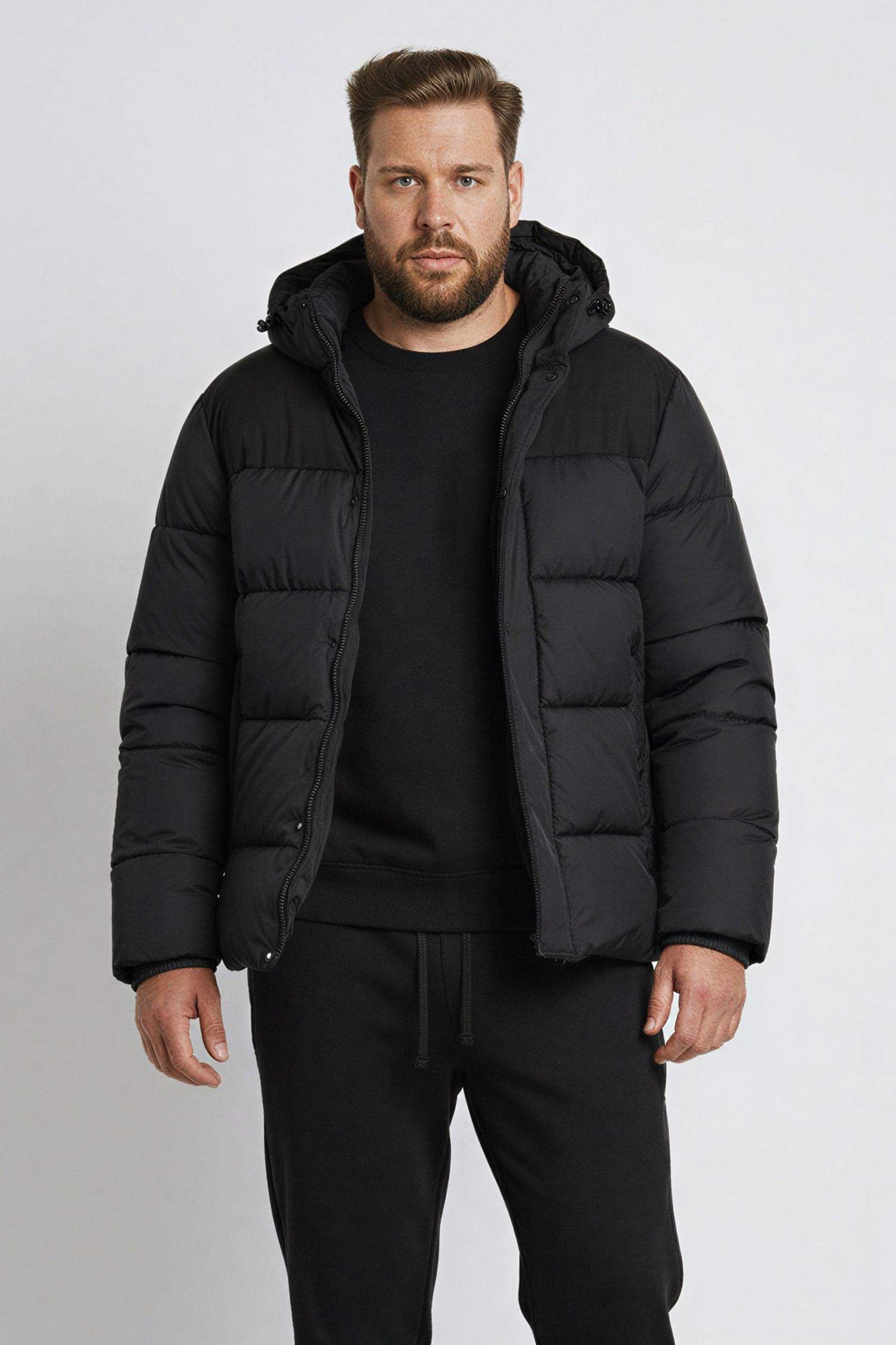 Su İtici Slim Fit Dar Kesim Kapüşonlu Fermuarlı Çıtçıt Kapamalı Cepli Mont