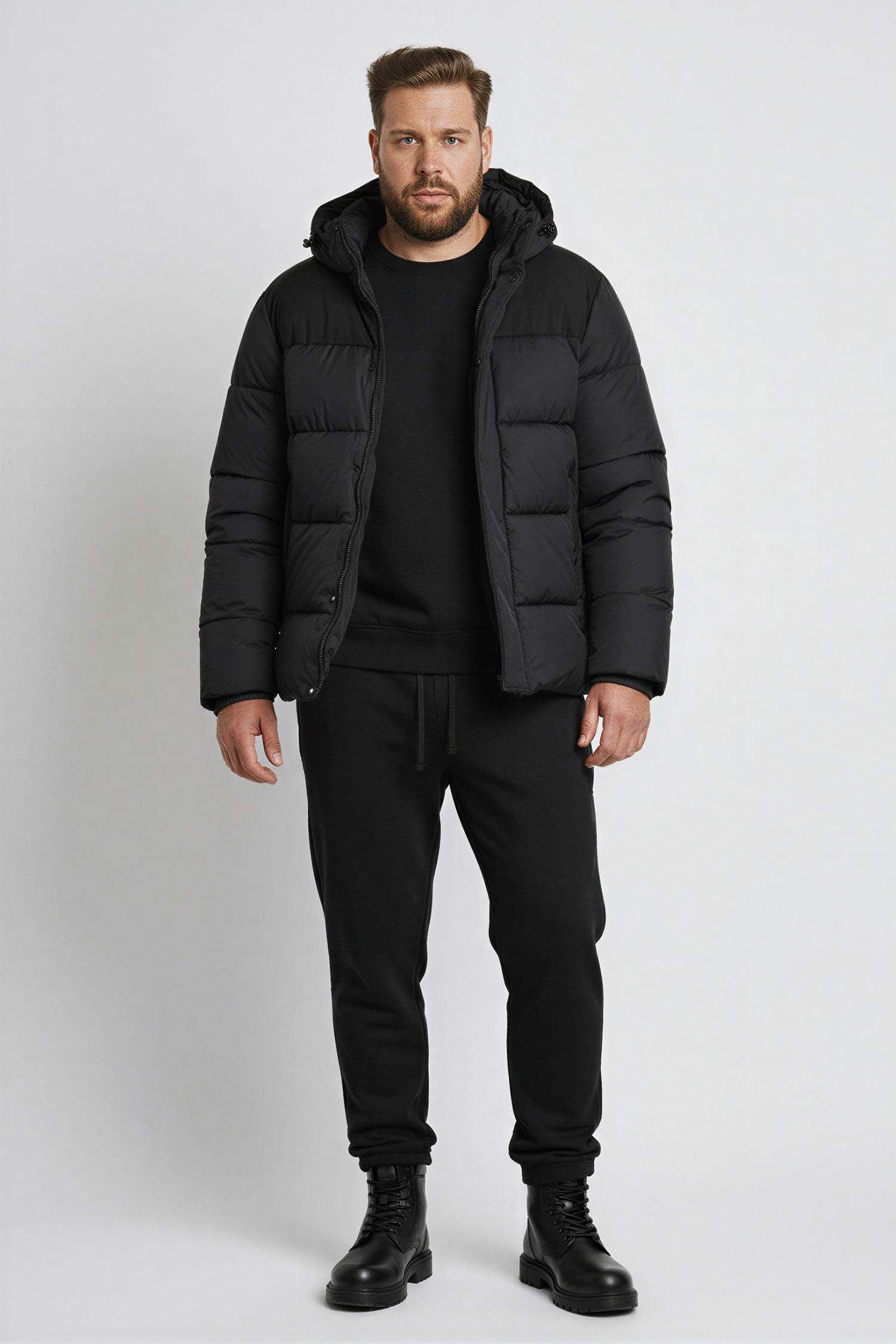 Su İtici Slim Fit Dar Kesim Kapüşonlu Fermuarlı Çıtçıt Kapamalı Cepli Mont