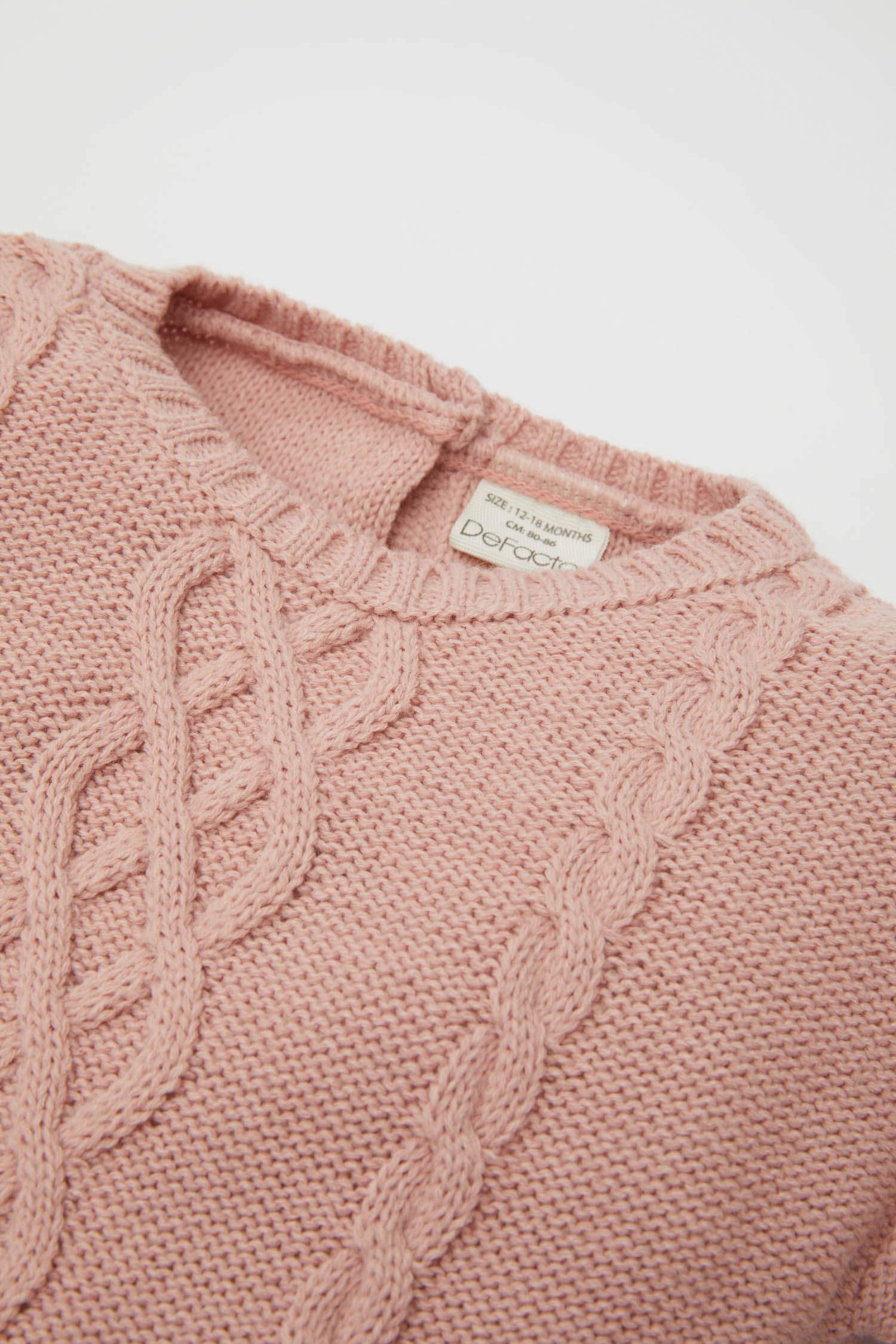 فستان بناتي بنقشة الزهور تريكو قصة عادية كم طويل