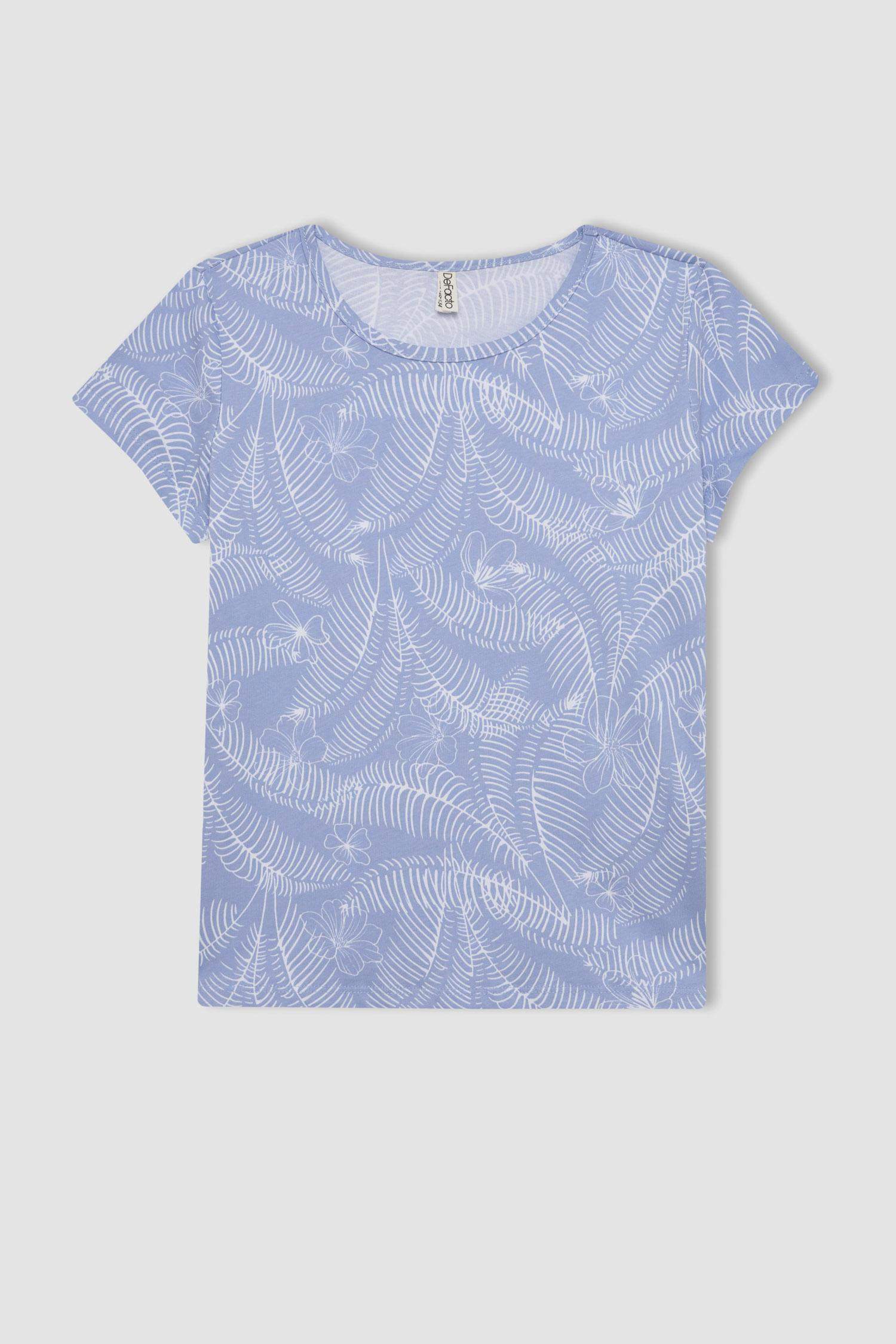 Ensemble Pyjama Short et T-Shirt à Manches Courtes à Motif pour Fille