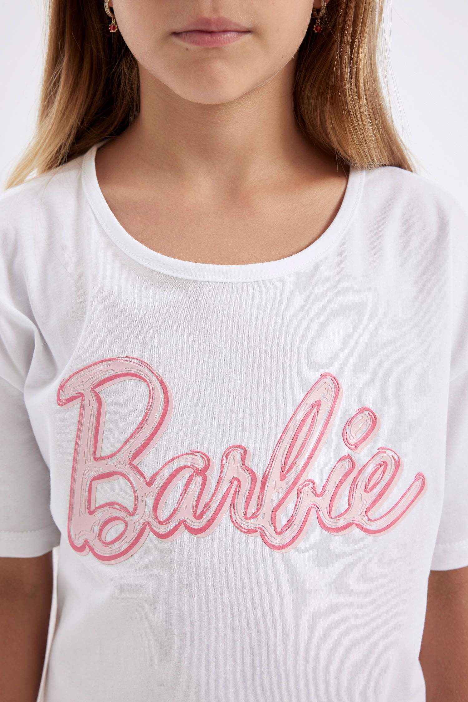 Girl Barbie Boxy Fit 2 Piece Pajama Set