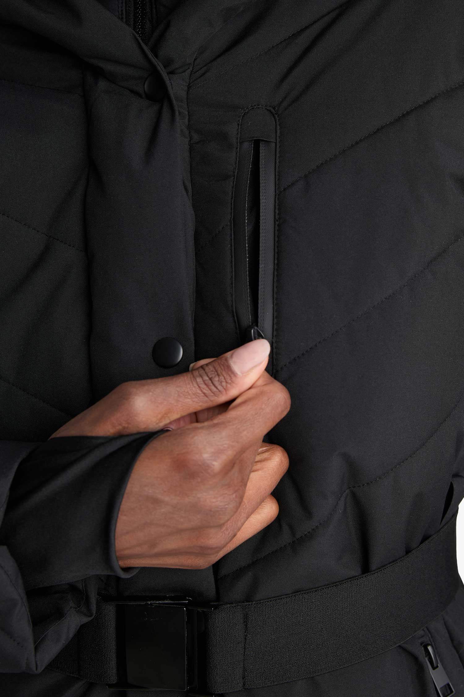 Water Repellent Regular Fit Coat