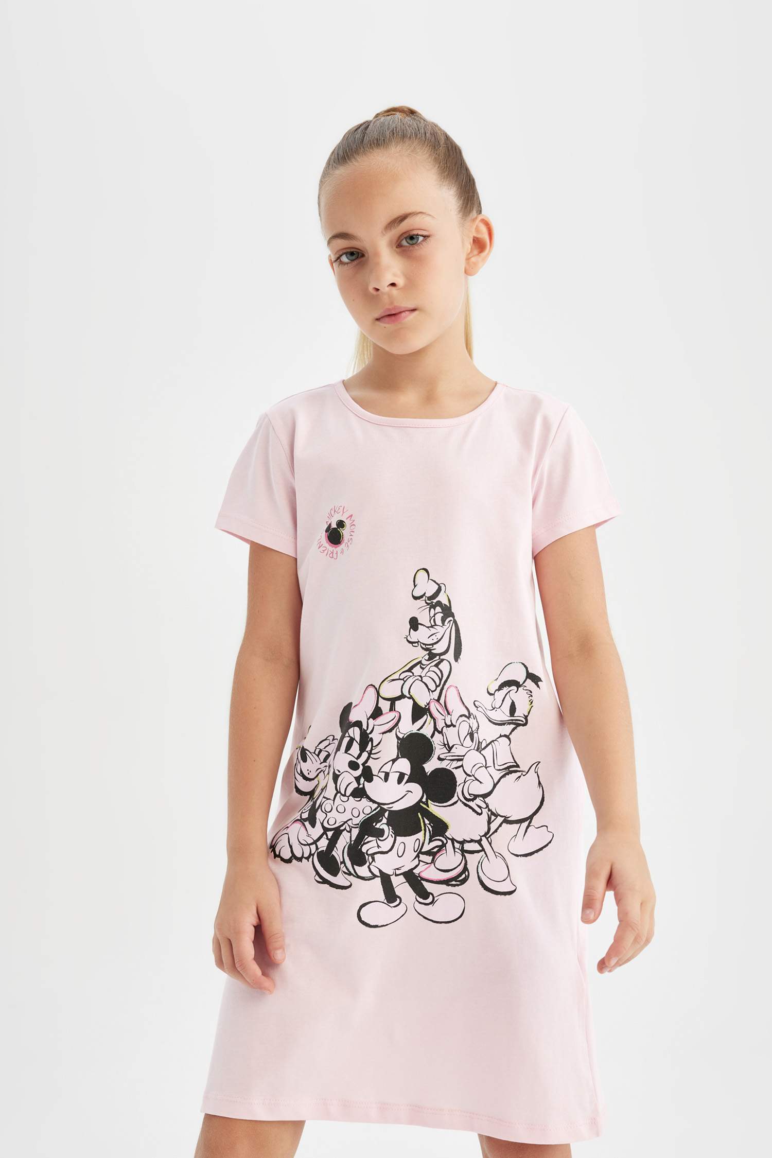 Kız Çocuk Disney Mickey Mouse &Friends Kısa Kollu Elbise