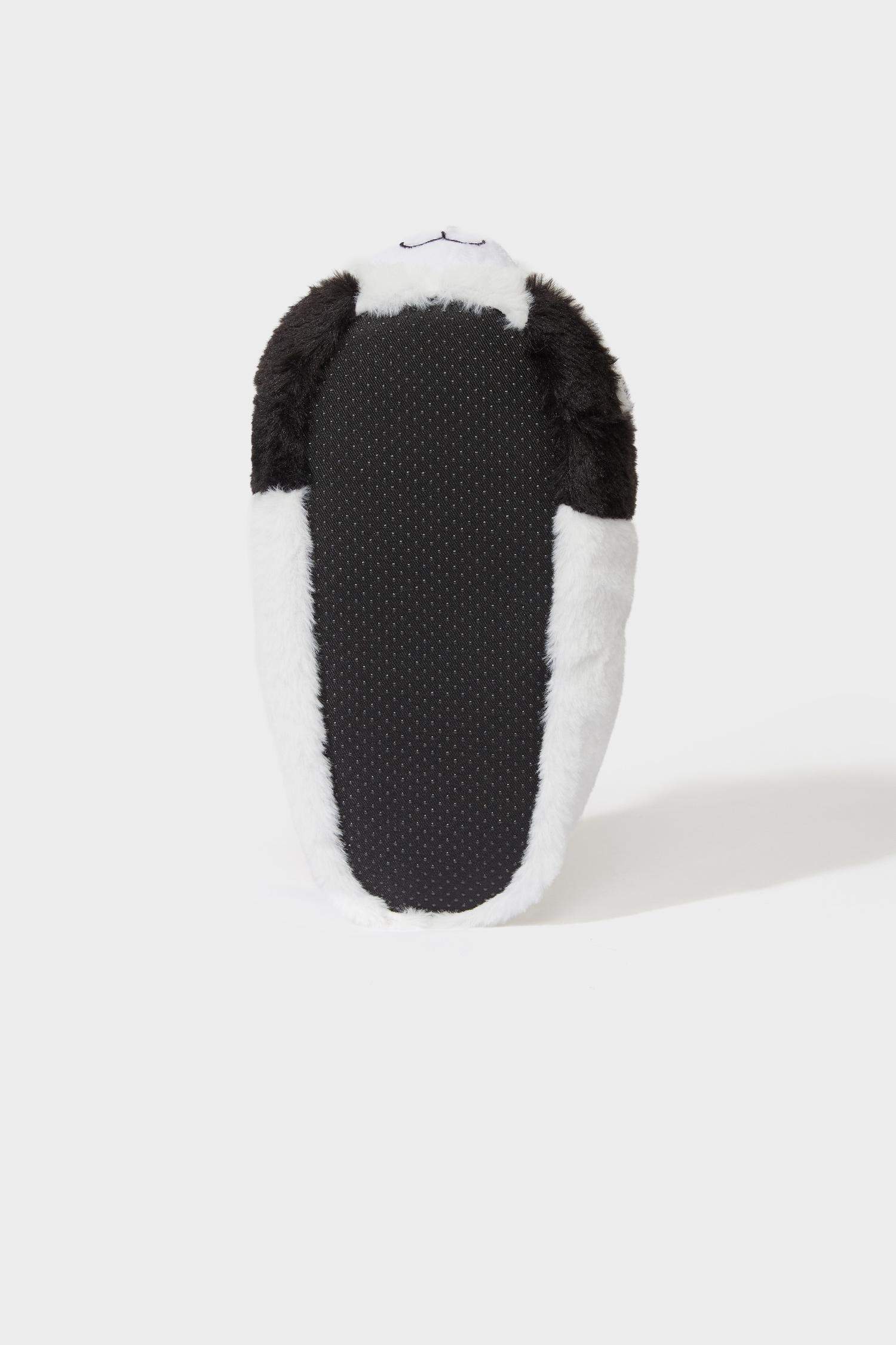 Kadın Panda Temalı Düz Taban Panduf