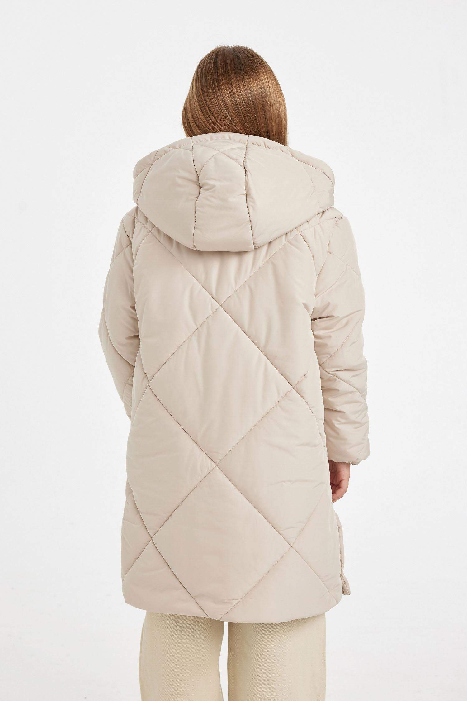 Kız Çocuk Su Geçirmez Kapüşonlu Uzun Şişme Mont Parka Kapitoneli Fermuarlı Cepli