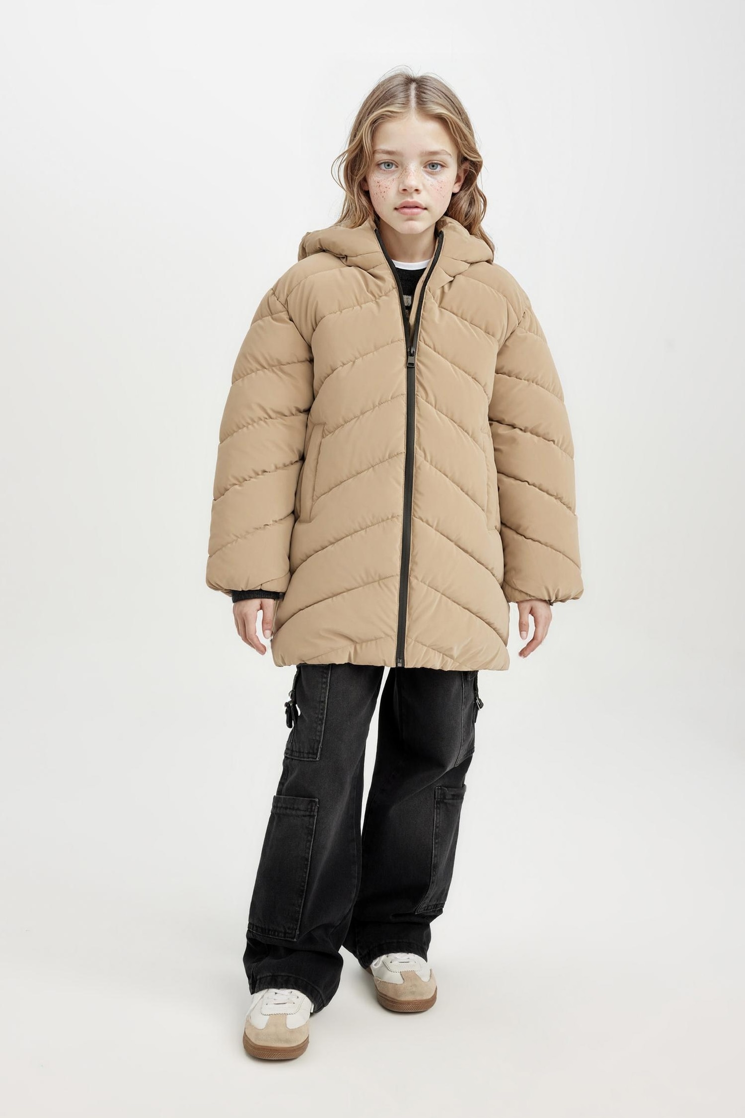 Girl Hooded Waterproof Puffer Jacket
