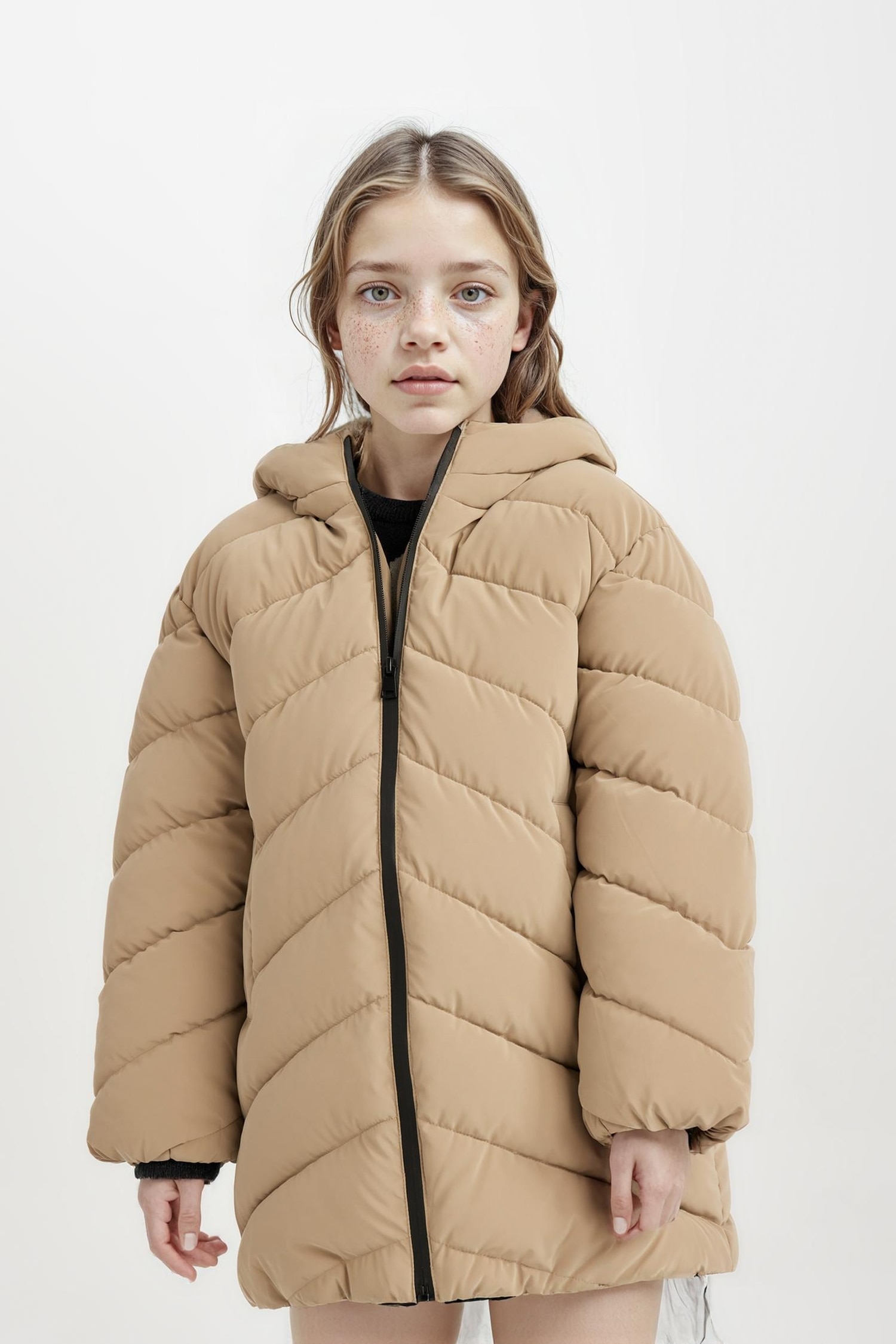 Girl Hooded Waterproof Puffer Jacket