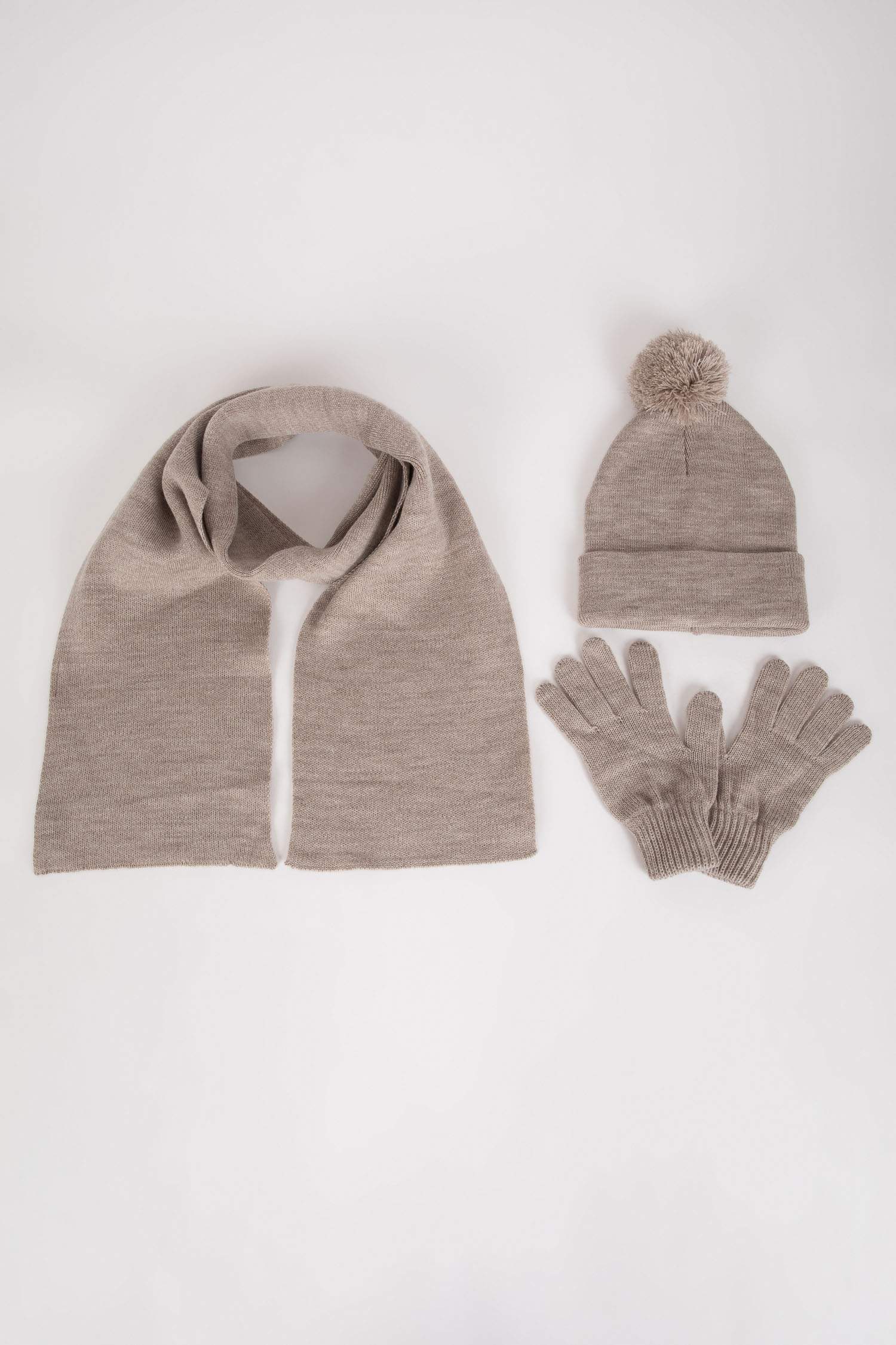 طقم ولادي سكارف قبعة قفازات - 3 قطع