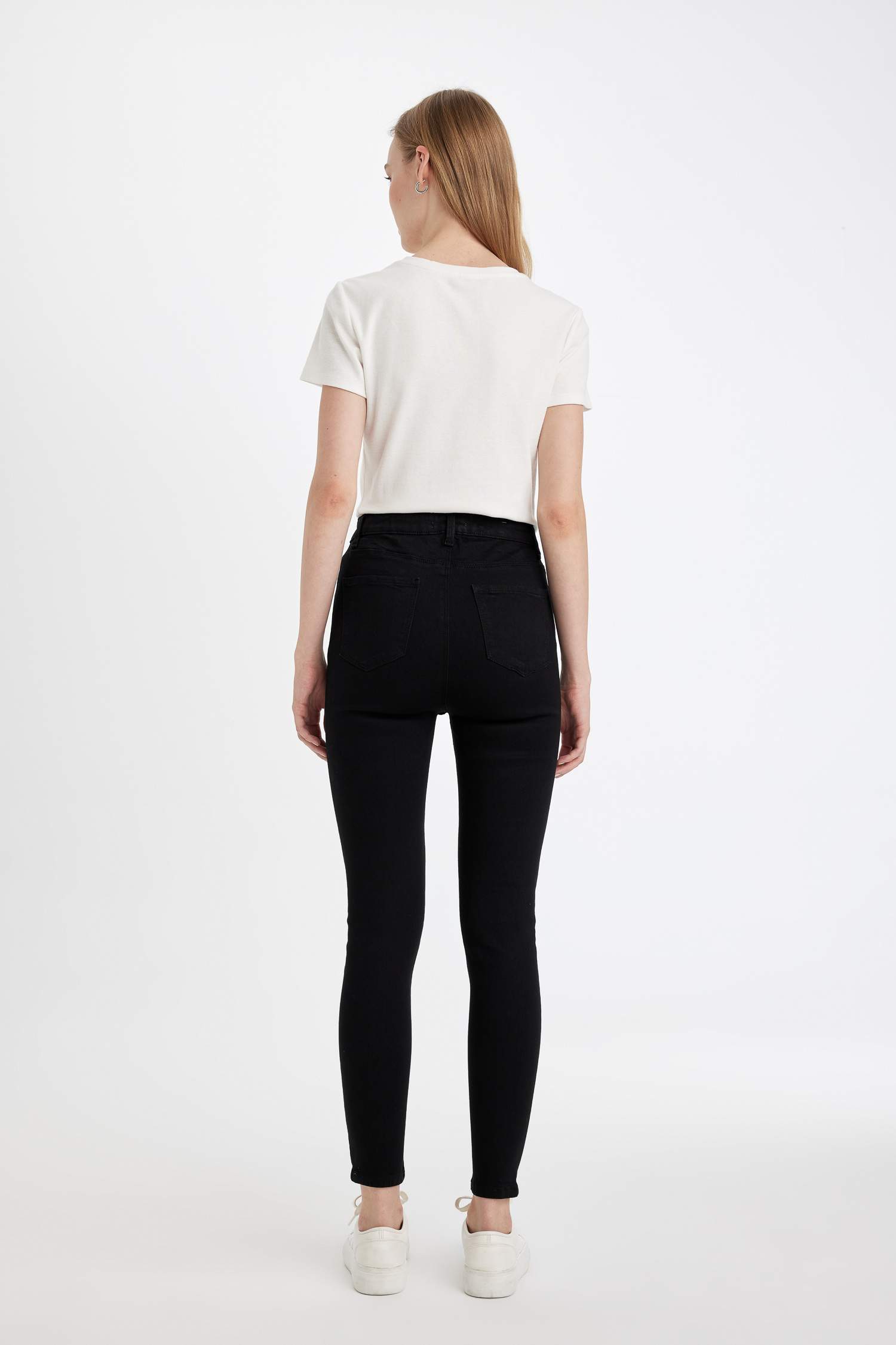 Yüksek Bel Bilek Boy Jean Pantolon