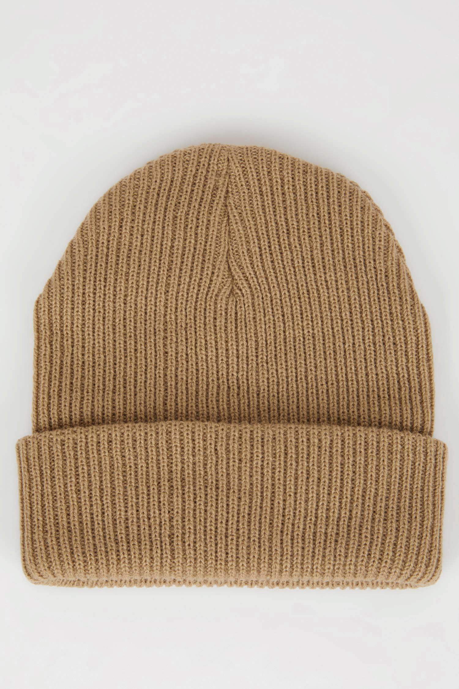 Erkek Çocuk Dokuma Etiketli Fitilli Örgü Bere