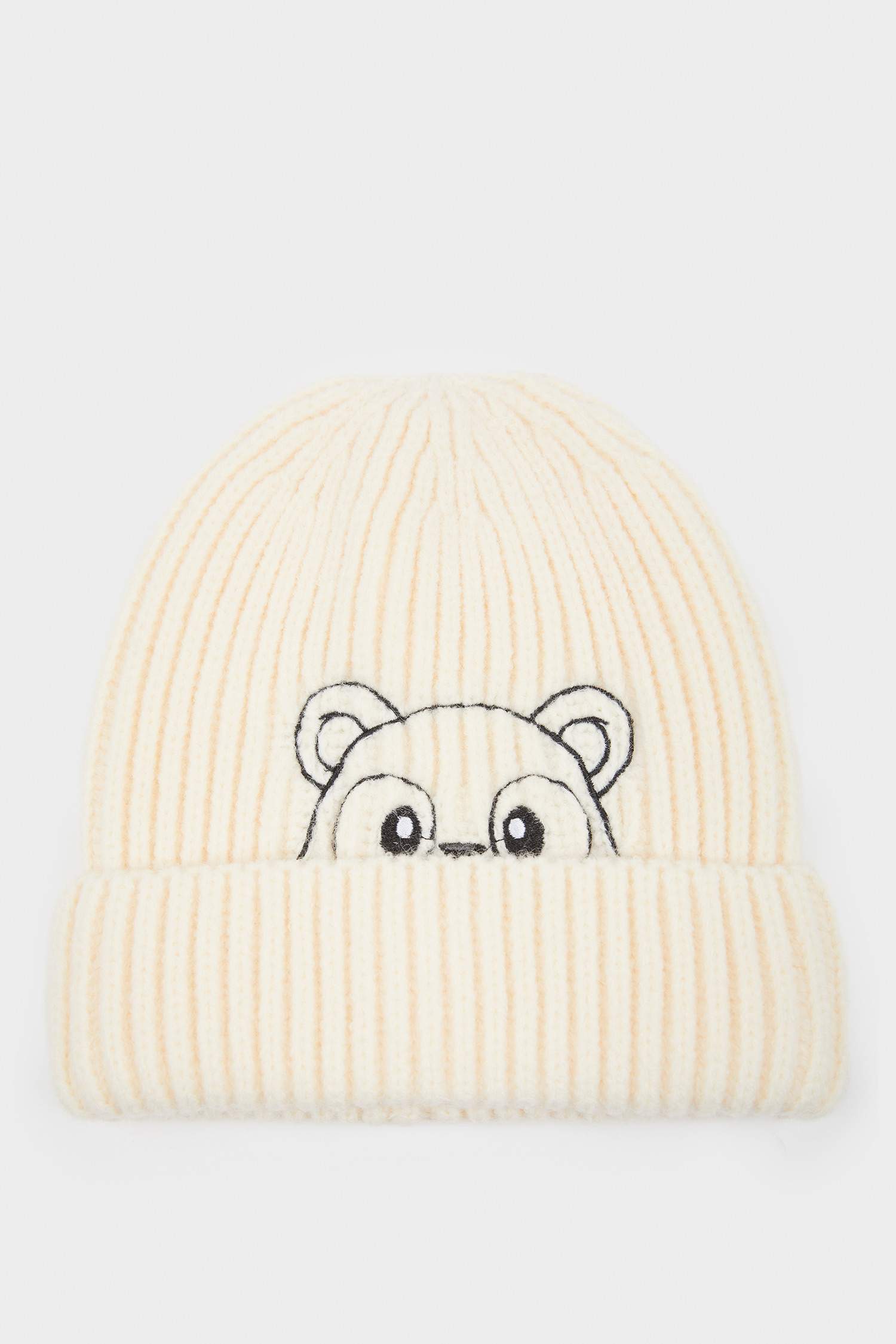 Erkek Bebek Nakışlı Triko Bere