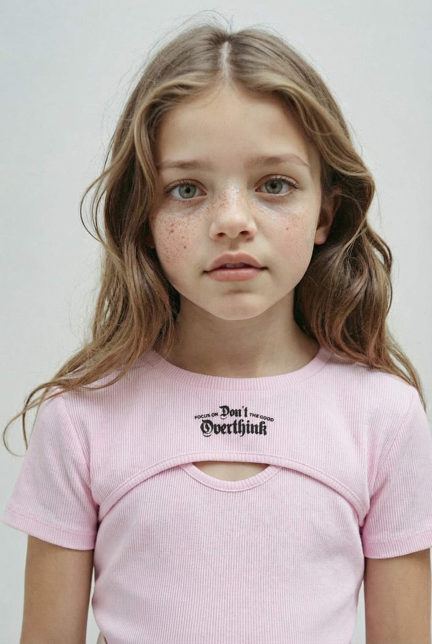 تيشيرت كروب بناتي مضلع - قطعتين