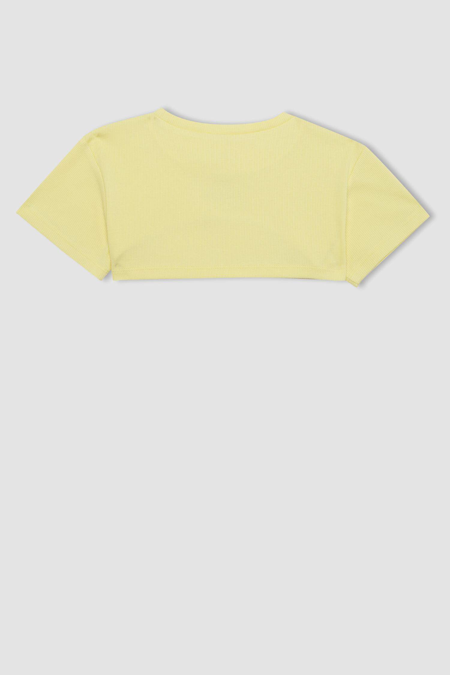 تيشيرت كروب بناتي مضلع - قطعتين