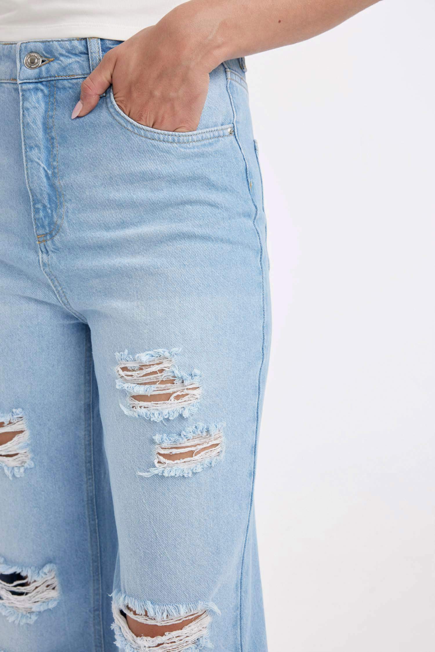 Blue ripped joni fashion jeans