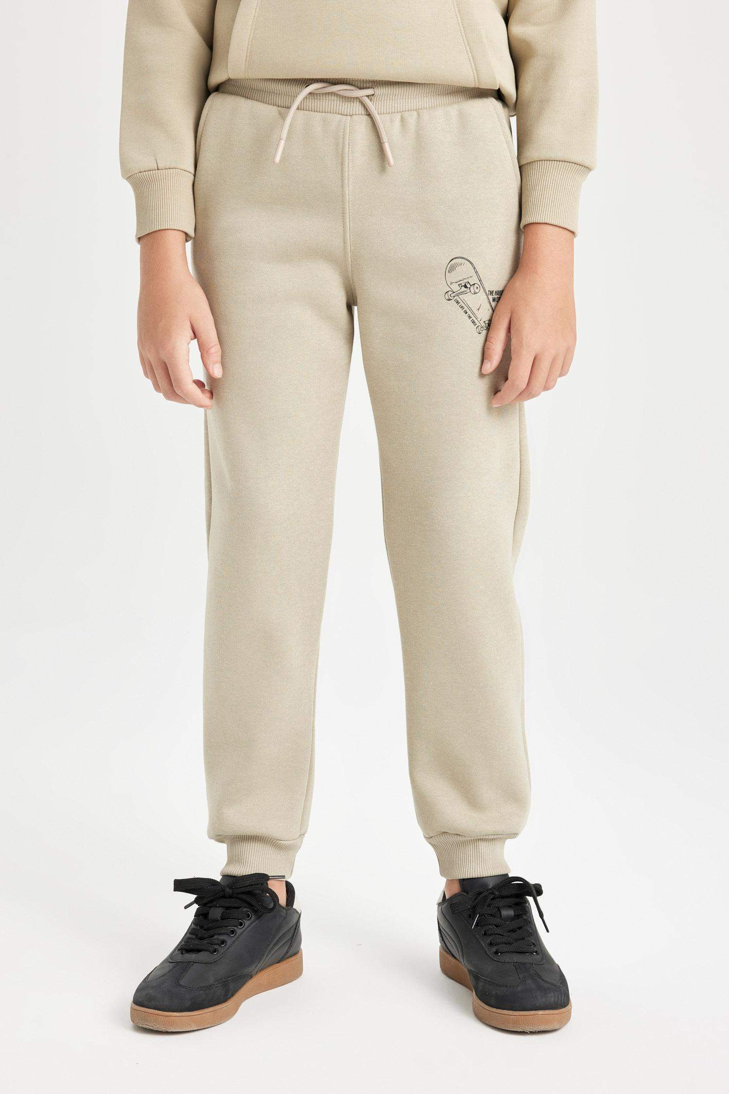 Erkek Çocuk Baskılı Beli Paçası Lastikli Cepli Jogger Eşofman Altı