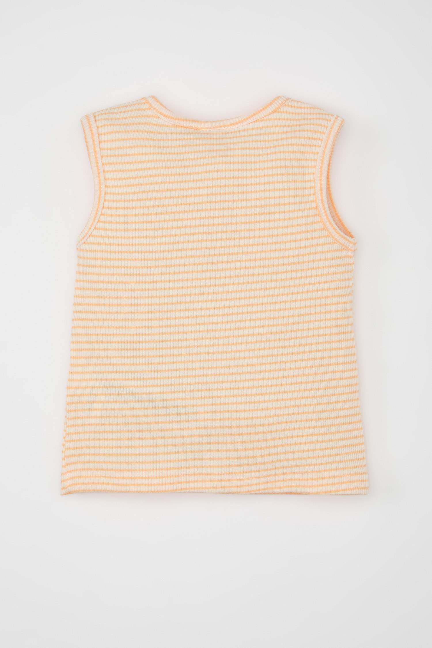 Baby Girl Crew Neck Striped Sleeveless T-Shirt