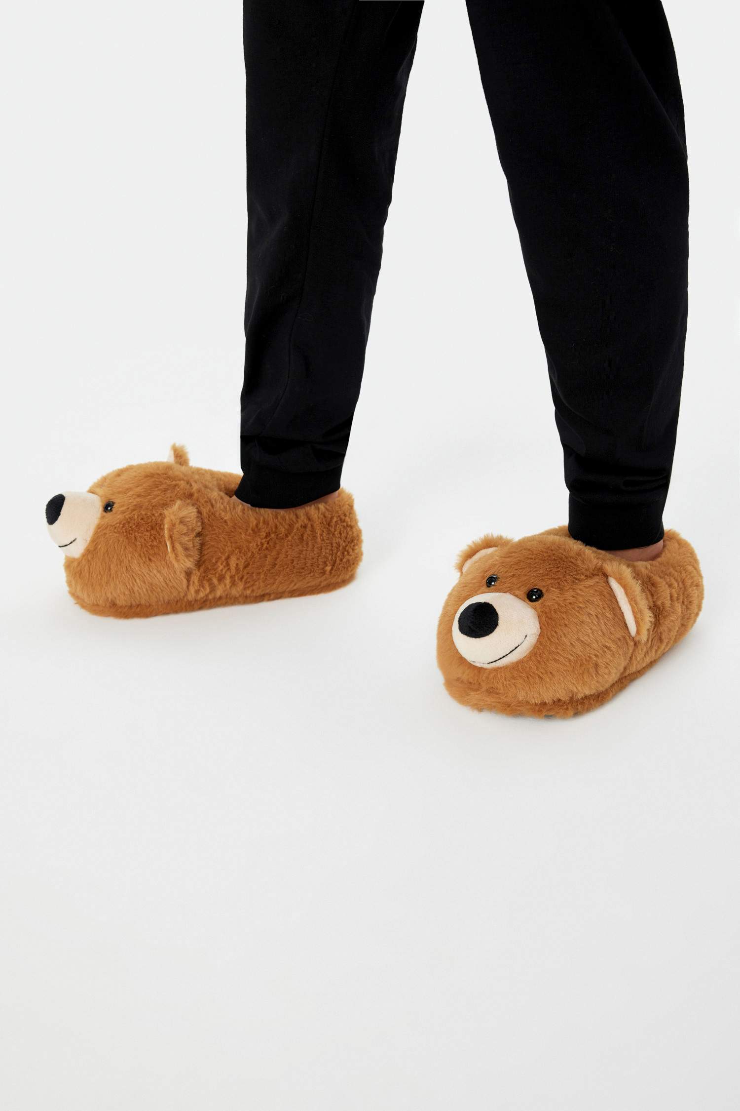 Erkek Çocuk Ayı Temalı Düz Taban Panduf