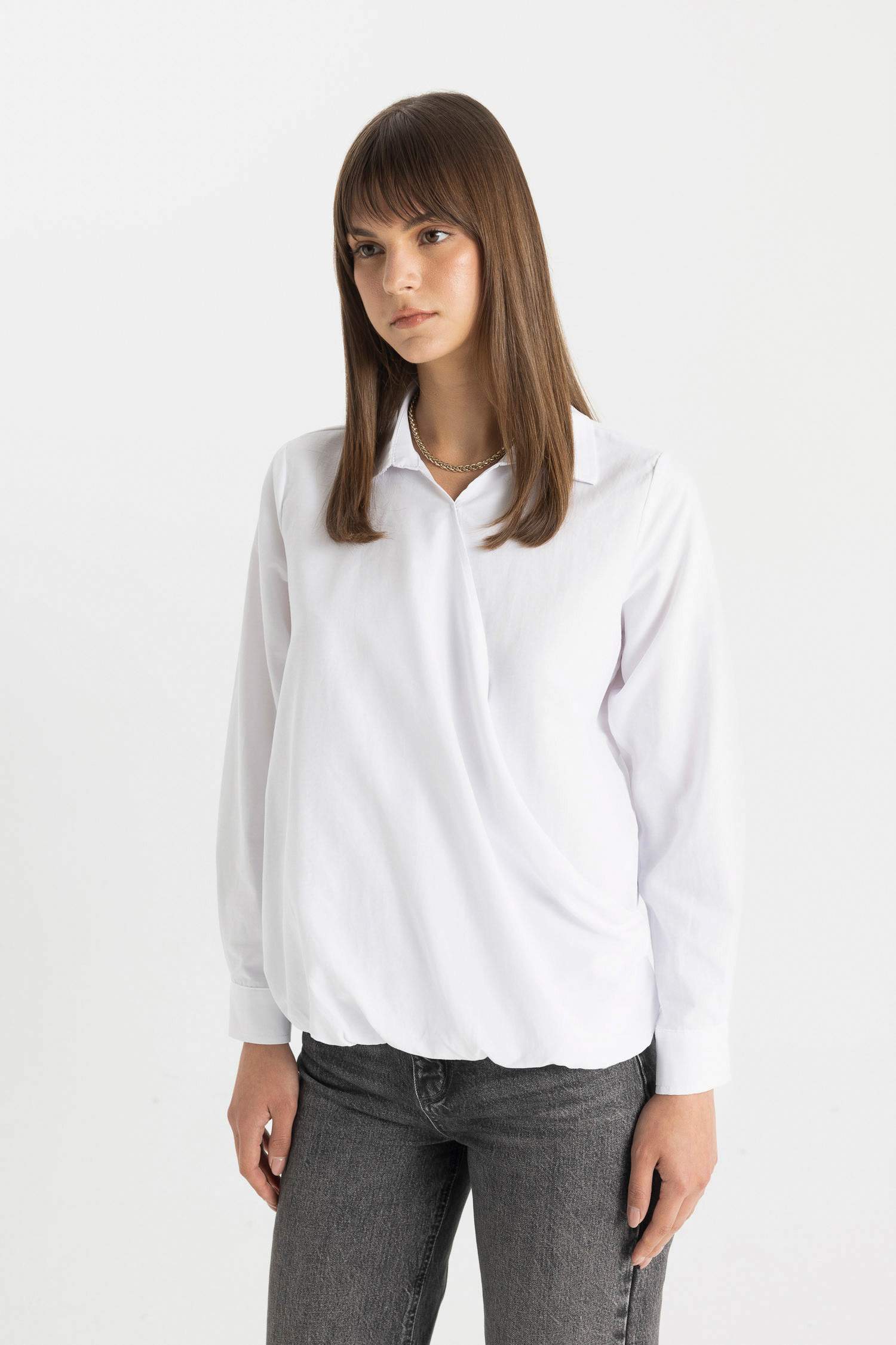 تونيك بوبلين كم طويل