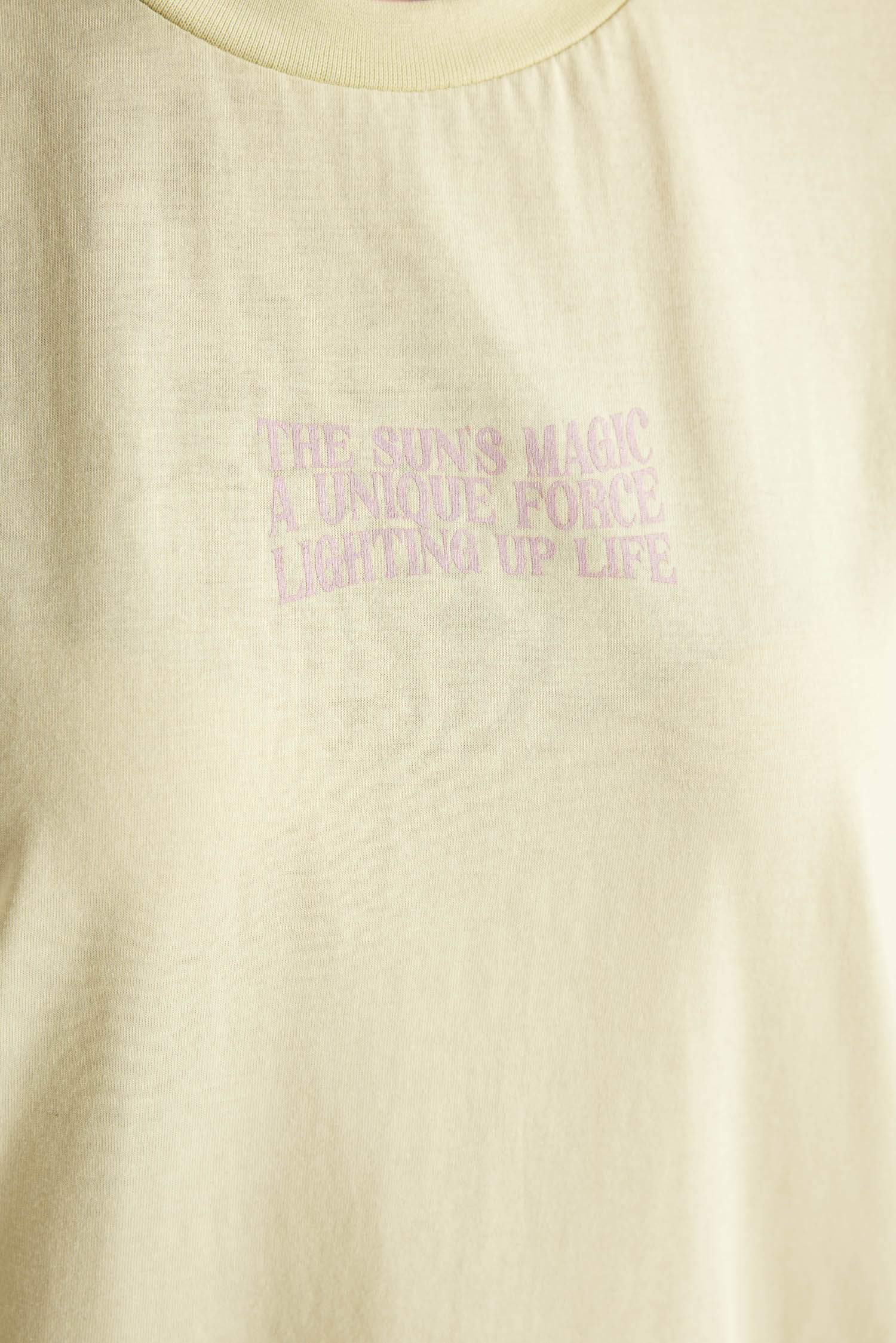 Oversize Fit Crew Neck Slogan Printed Cotton T-Shirt