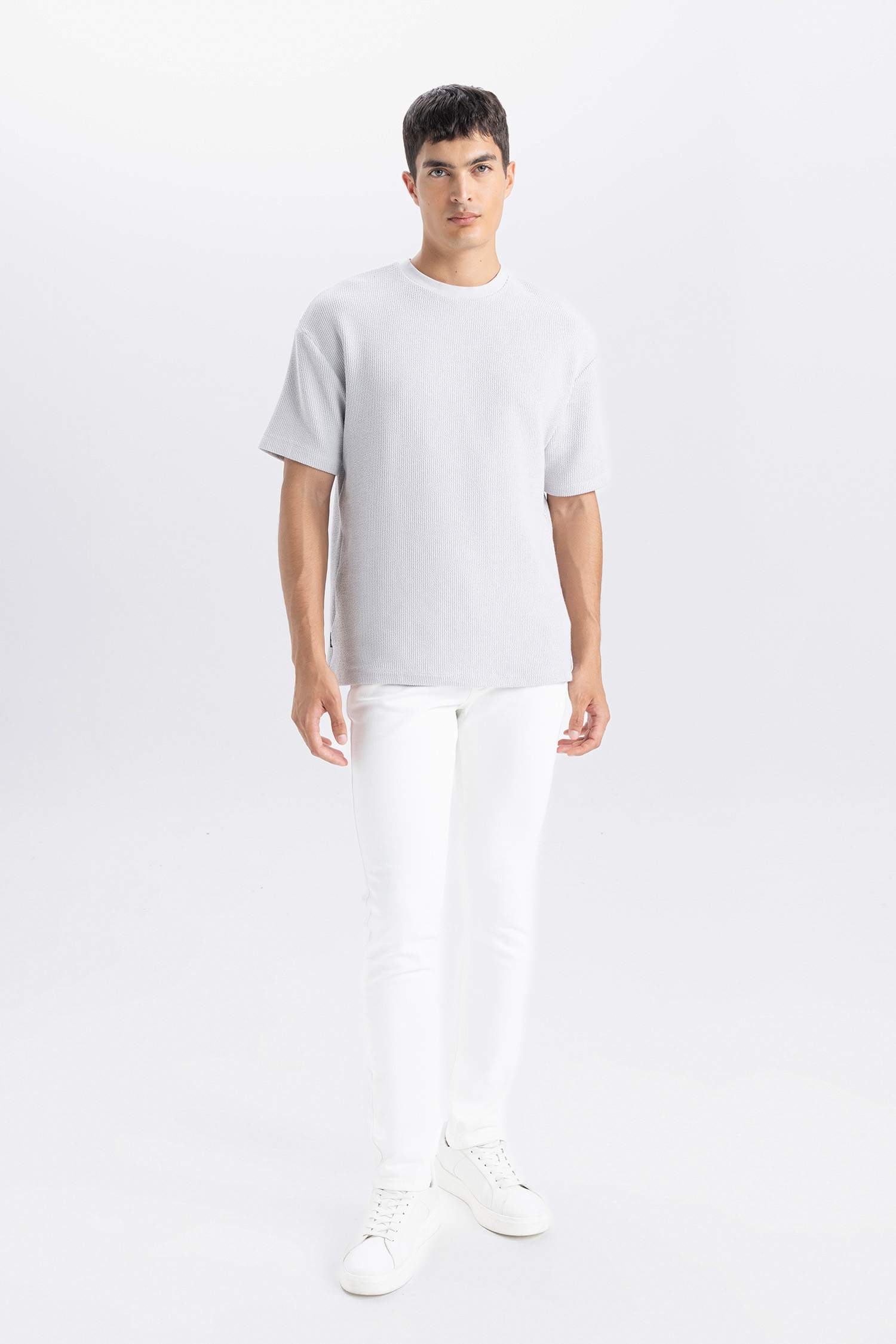 تي شيرت نص ردن أوفر سايز بياخة مستديرة