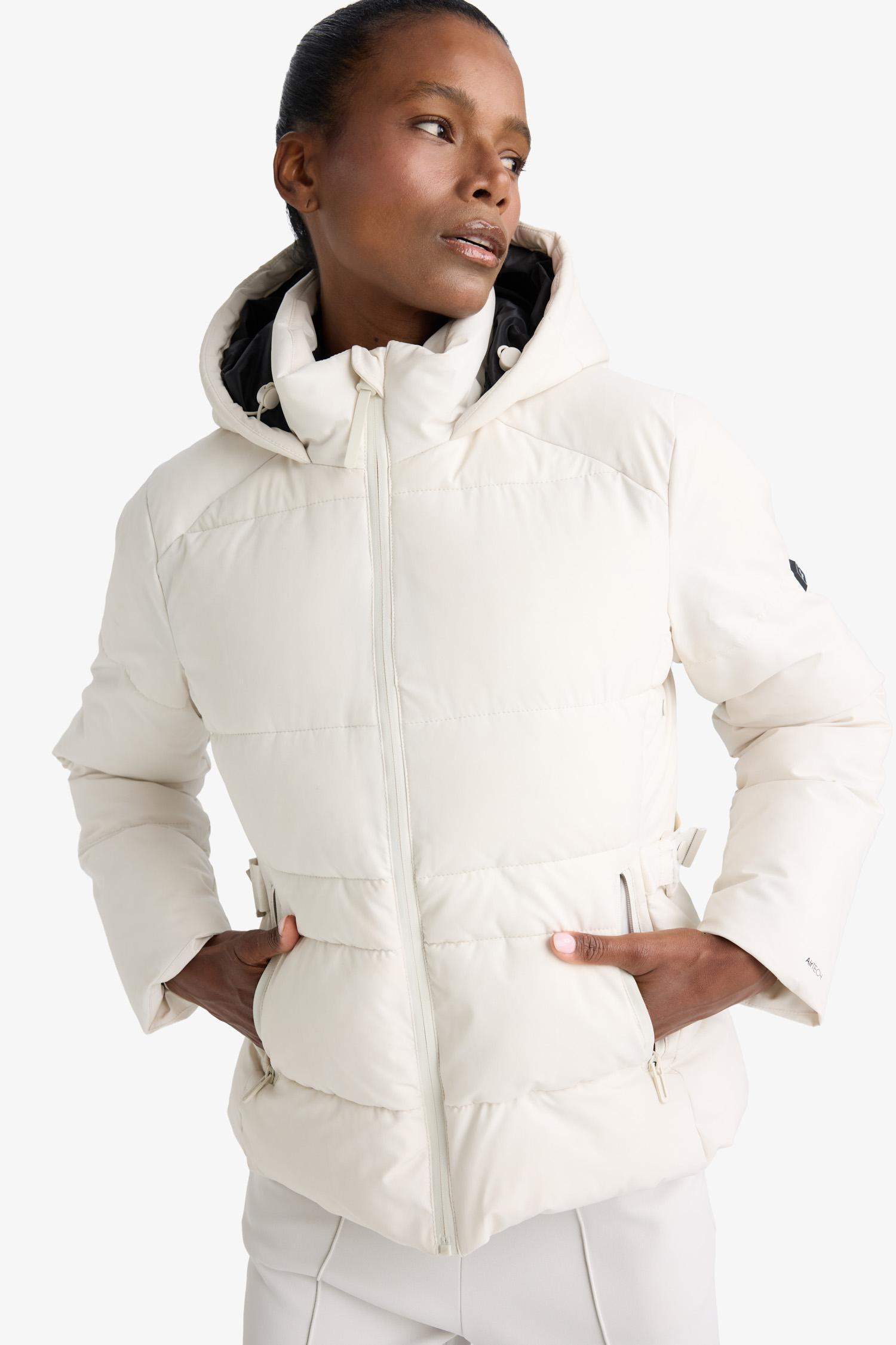 Su İtici Regular Fit USB Isıtıcılı Kapüşonlu Fermuarlı Mont