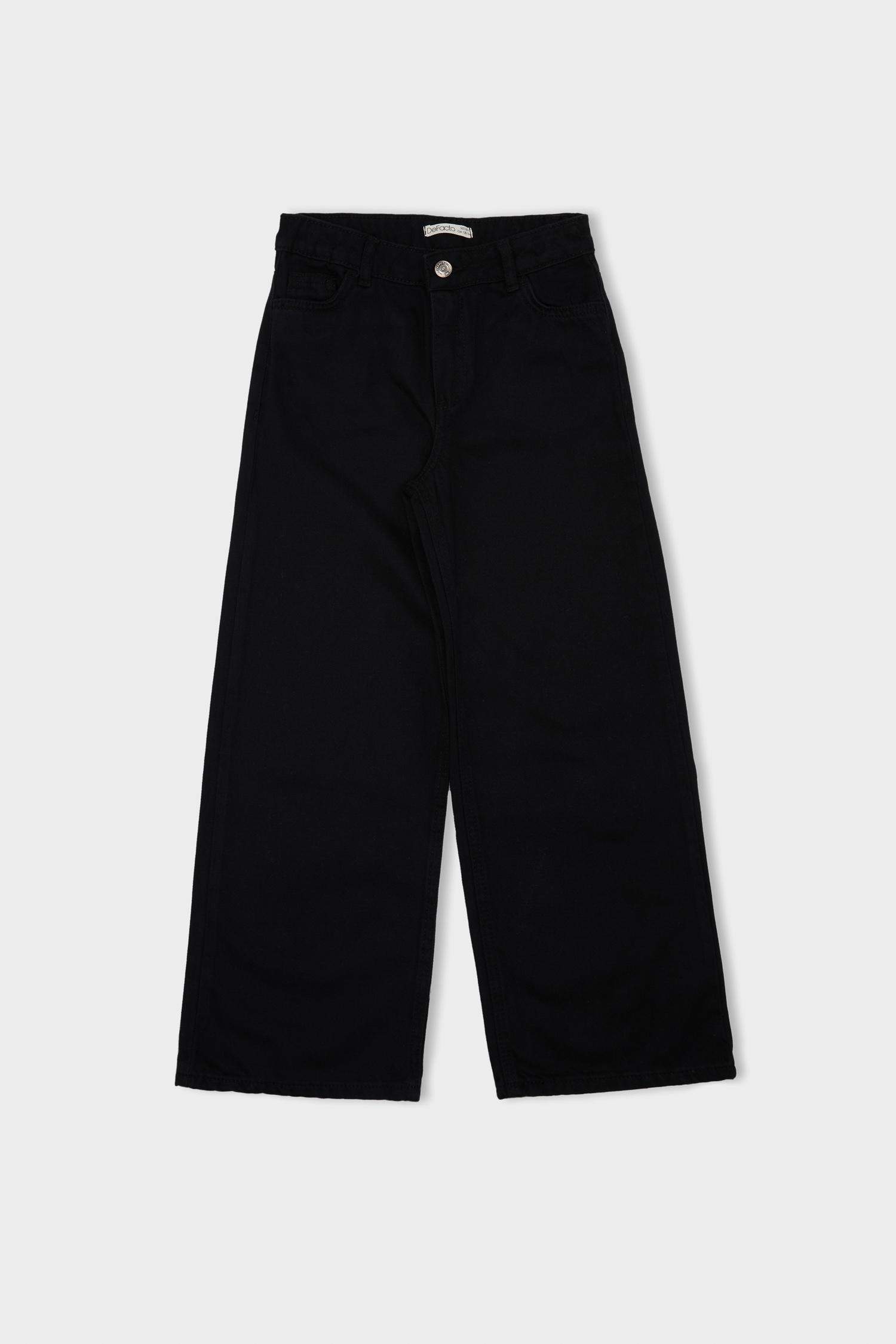 سروال بناتي قطن واسع برجل واسع