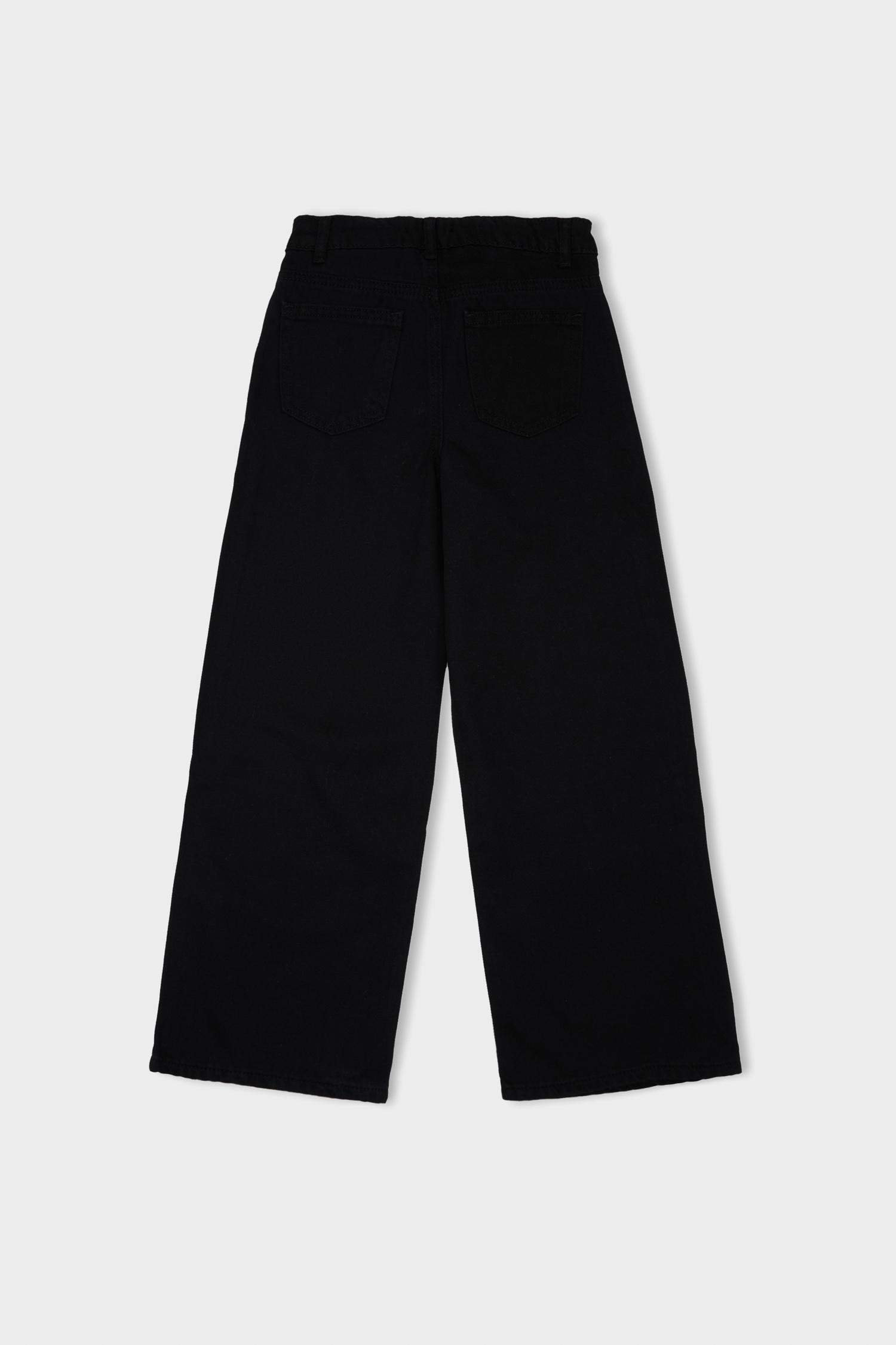 سروال بناتي قطن واسع برجل واسع