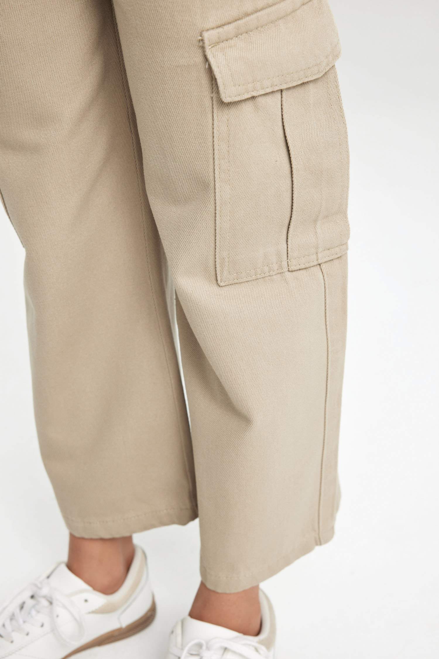 Pantalon Cargo en coton à jambes larges pour Fille