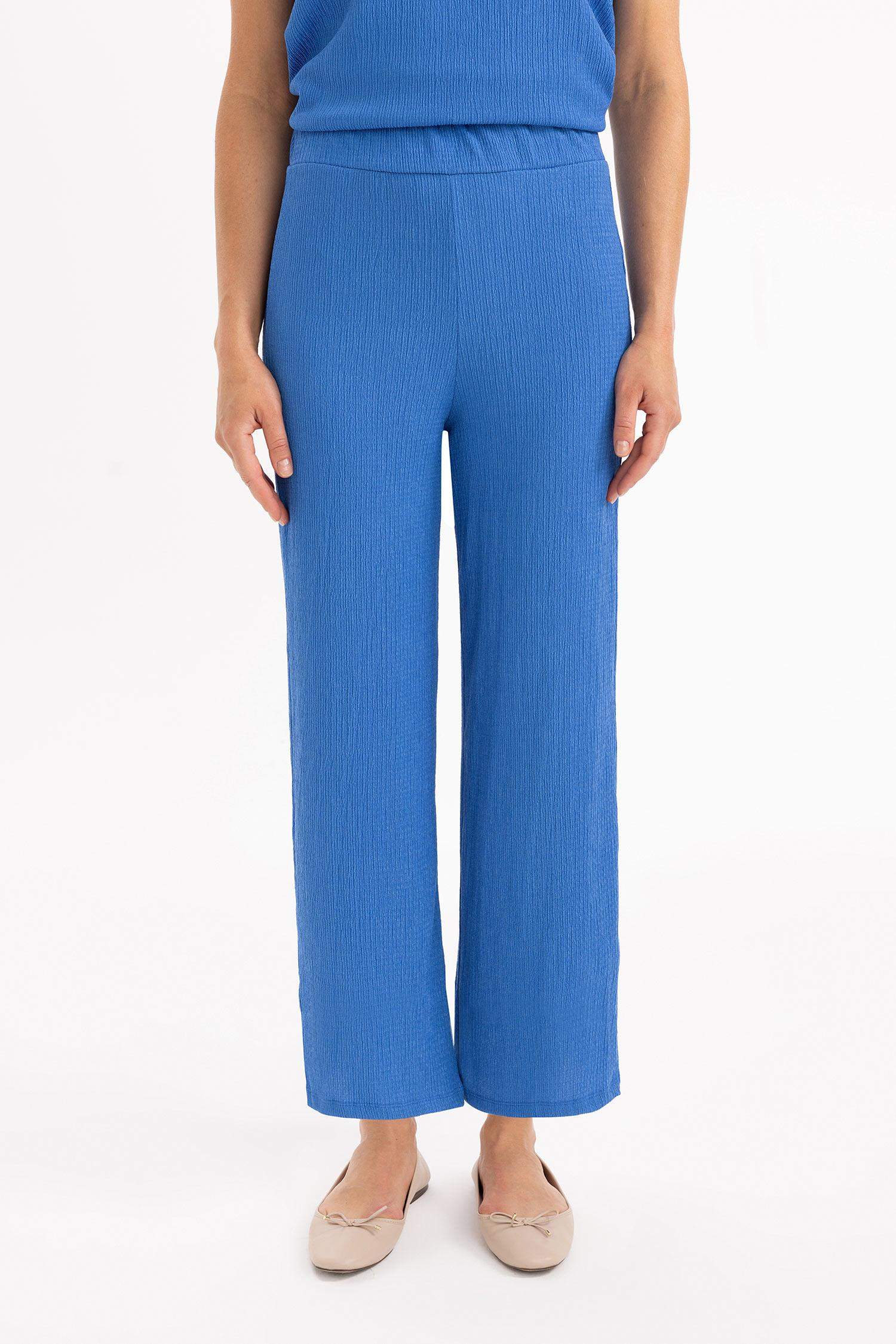 Wide Leg Straight Crop Trousers