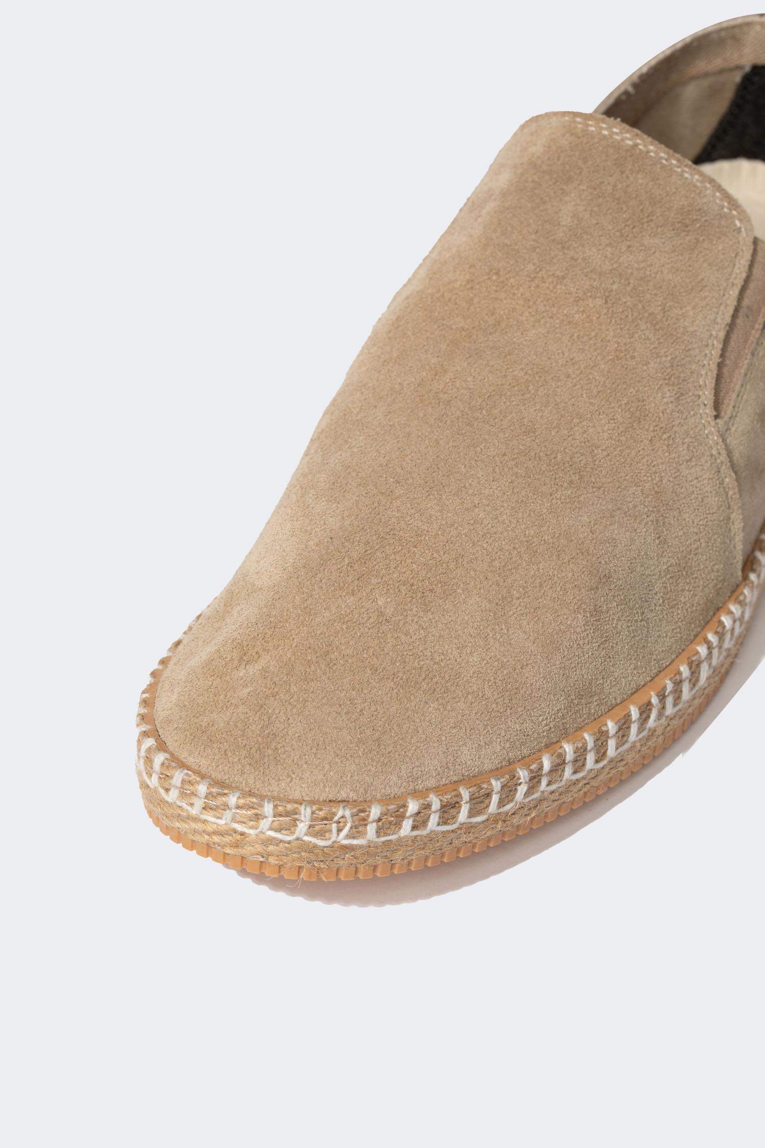 Erkek Düz Taban Deri Süet Espadril