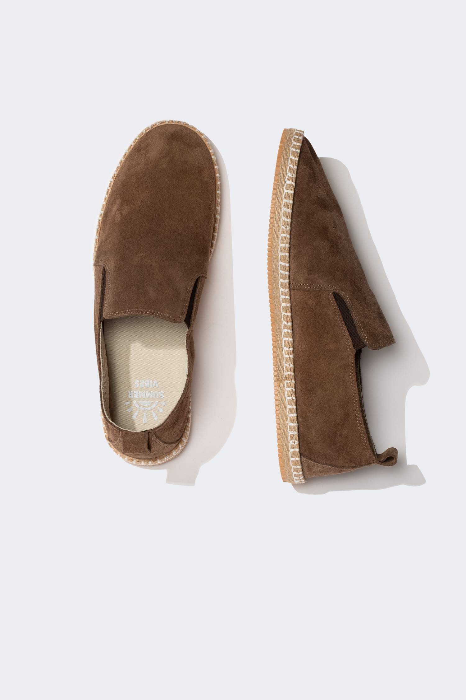 Erkek Düz Taban Deri Süet Espadril