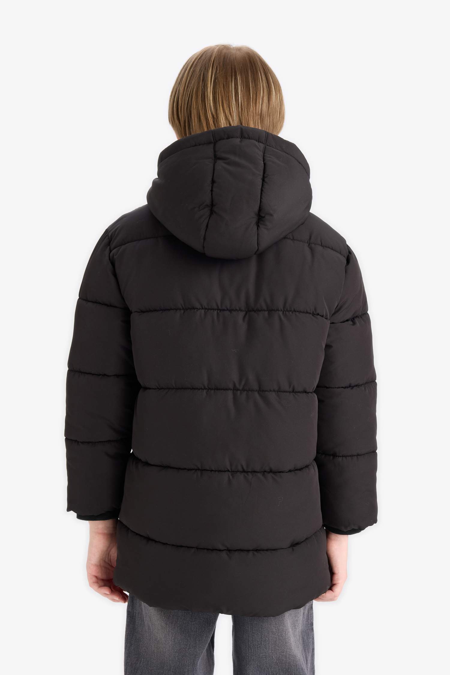 قمصلة نفخ ولادي طويل مقاوم للماء بغطاء للرأس