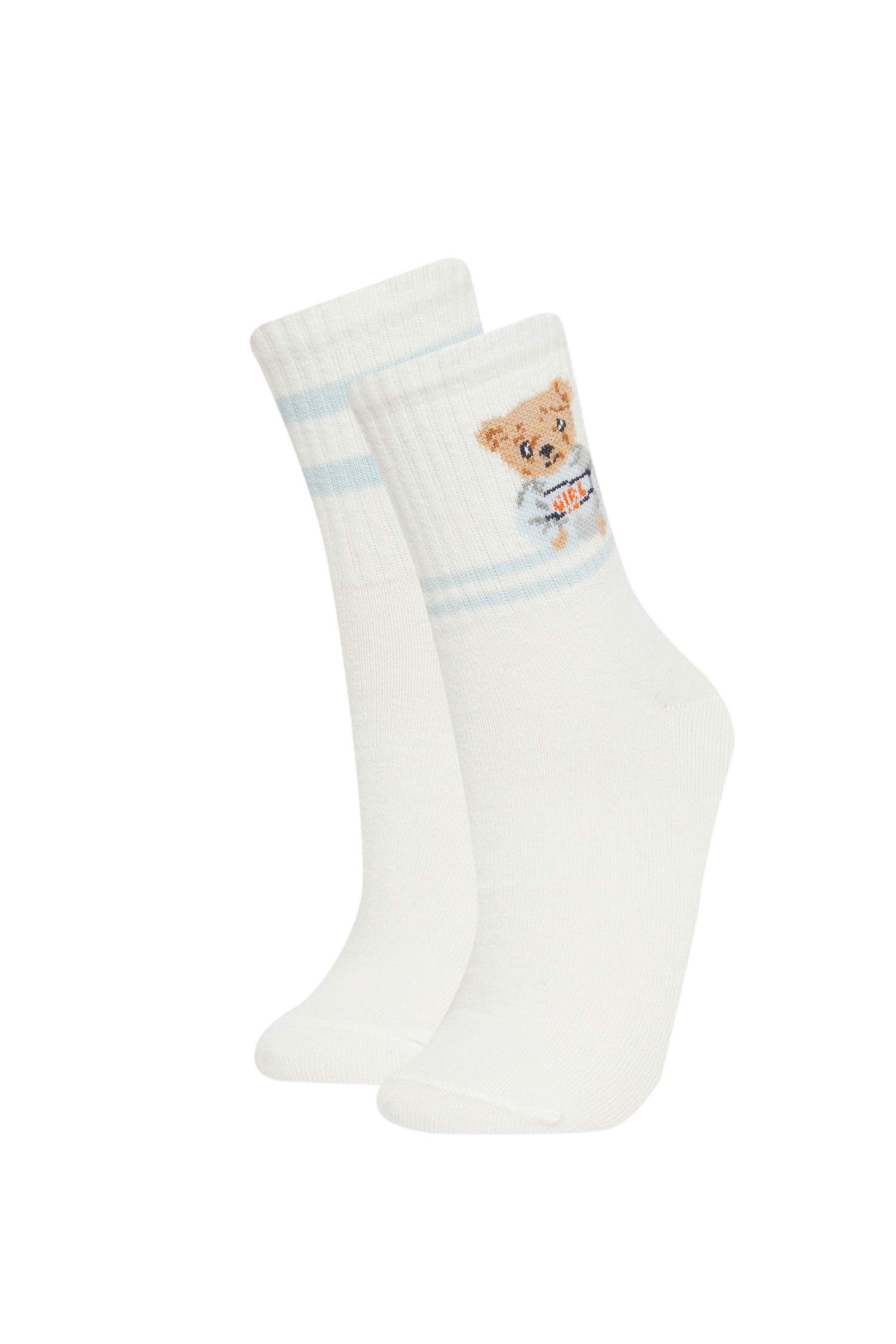 Kadın 2'li Pamuklu Soket Çorap