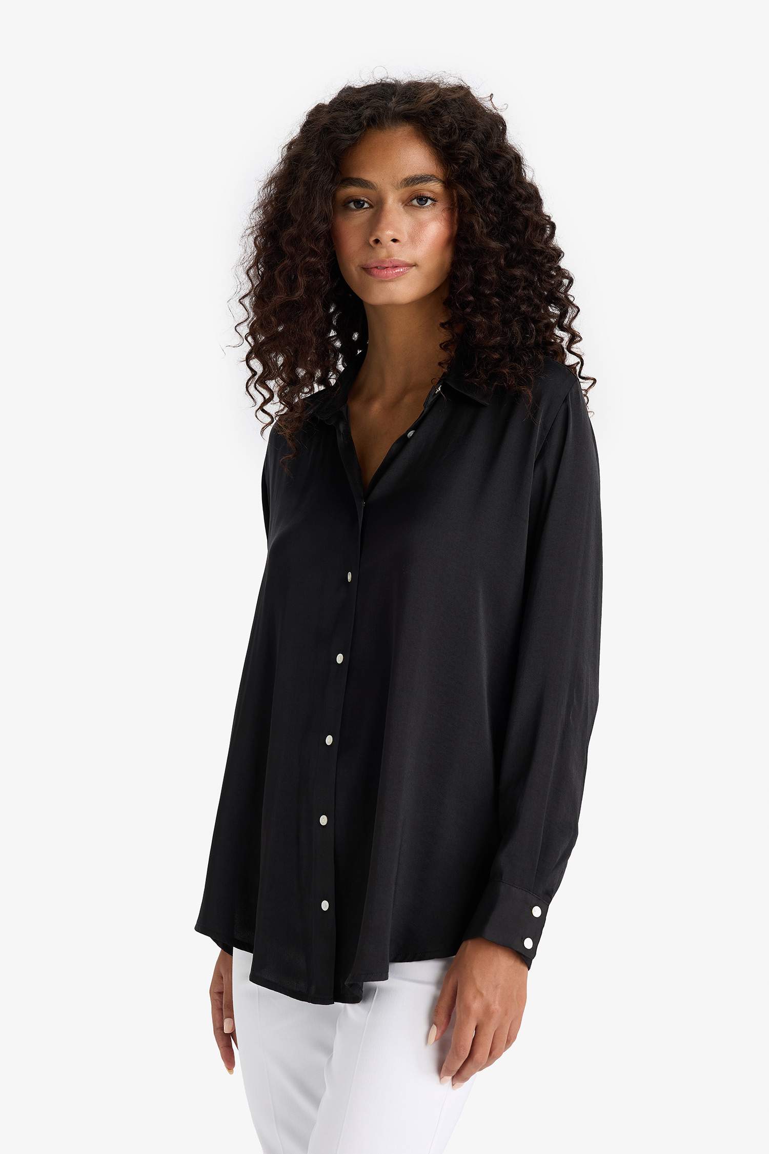 قميص ستان كم طويل قصة عادية