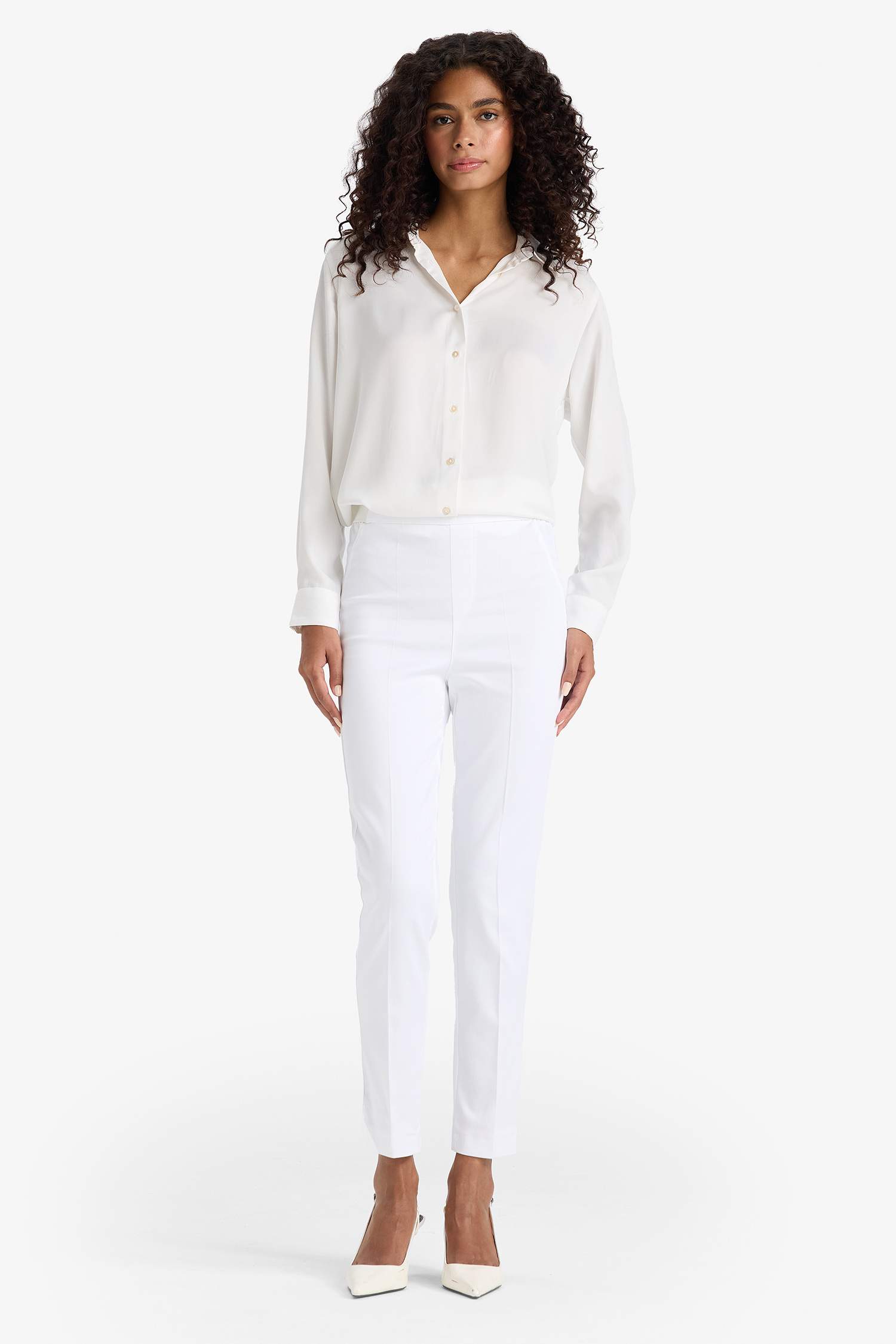 Regular Fit Long Sleeve Satin Shirt