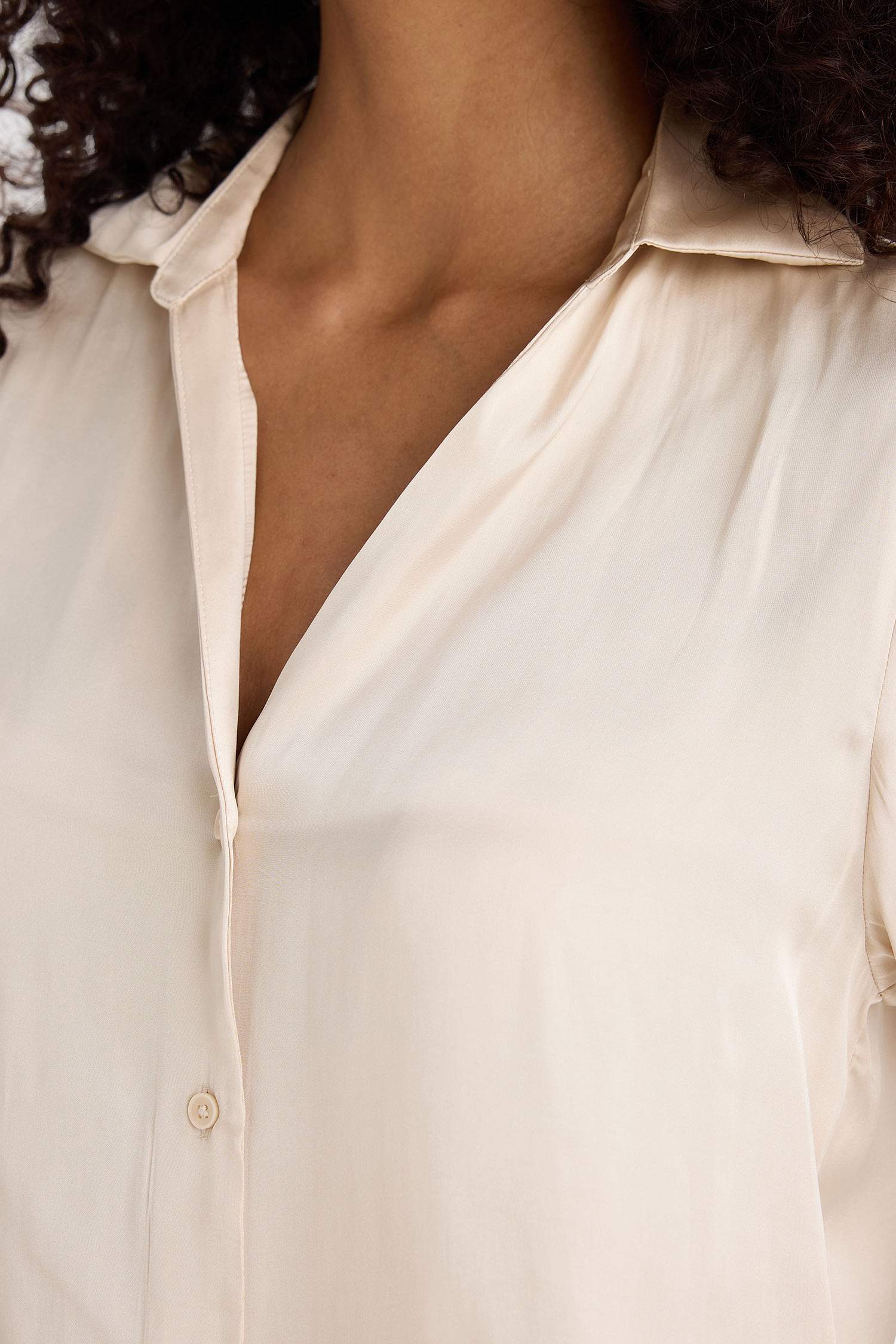 قميص ستان كم طويل مطبوع اوفر سايز