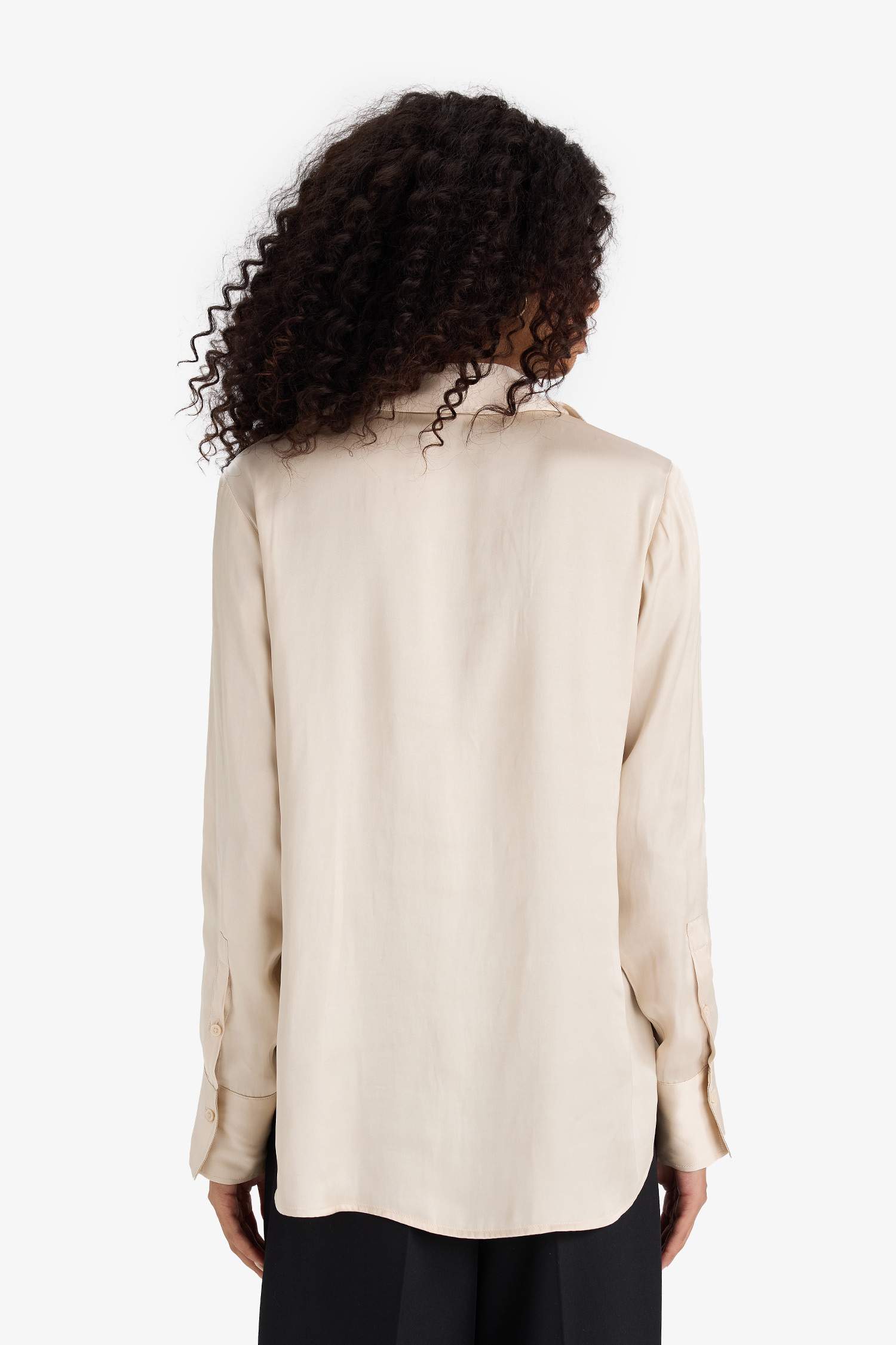 قميص ستان كم طويل مطبوع اوفر سايز