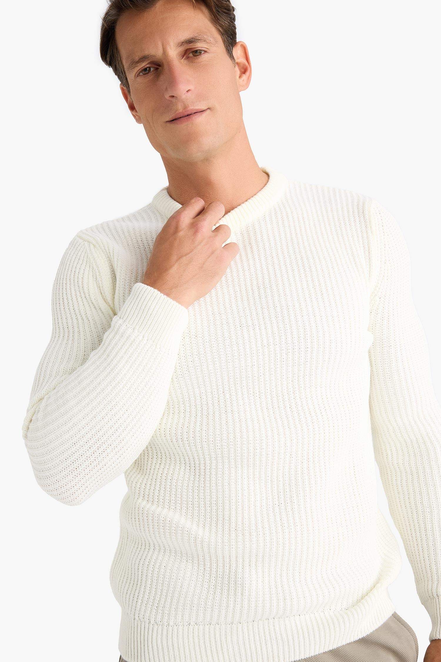 Standart Fit Bisiklet Yaka Triko Kazak