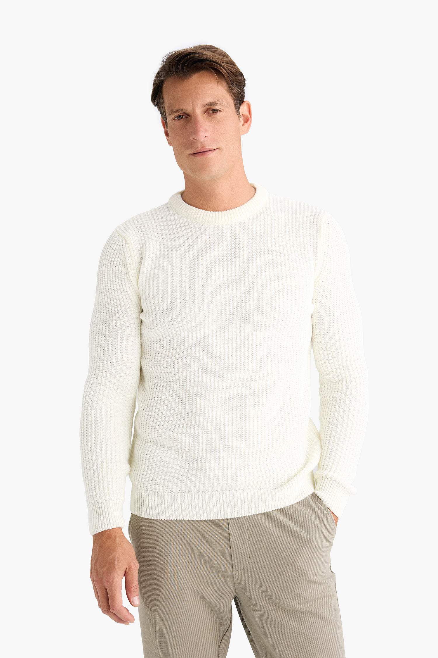 Standart Fit Bisiklet Yaka Triko Kazak