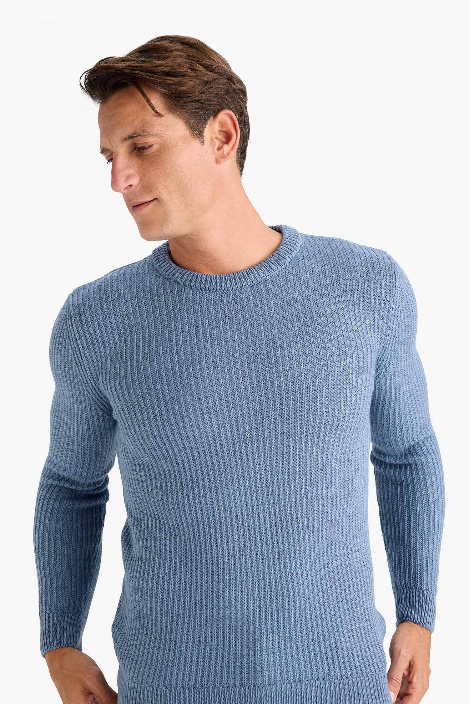 Standart Fit Bisiklet Yaka Triko Kazak