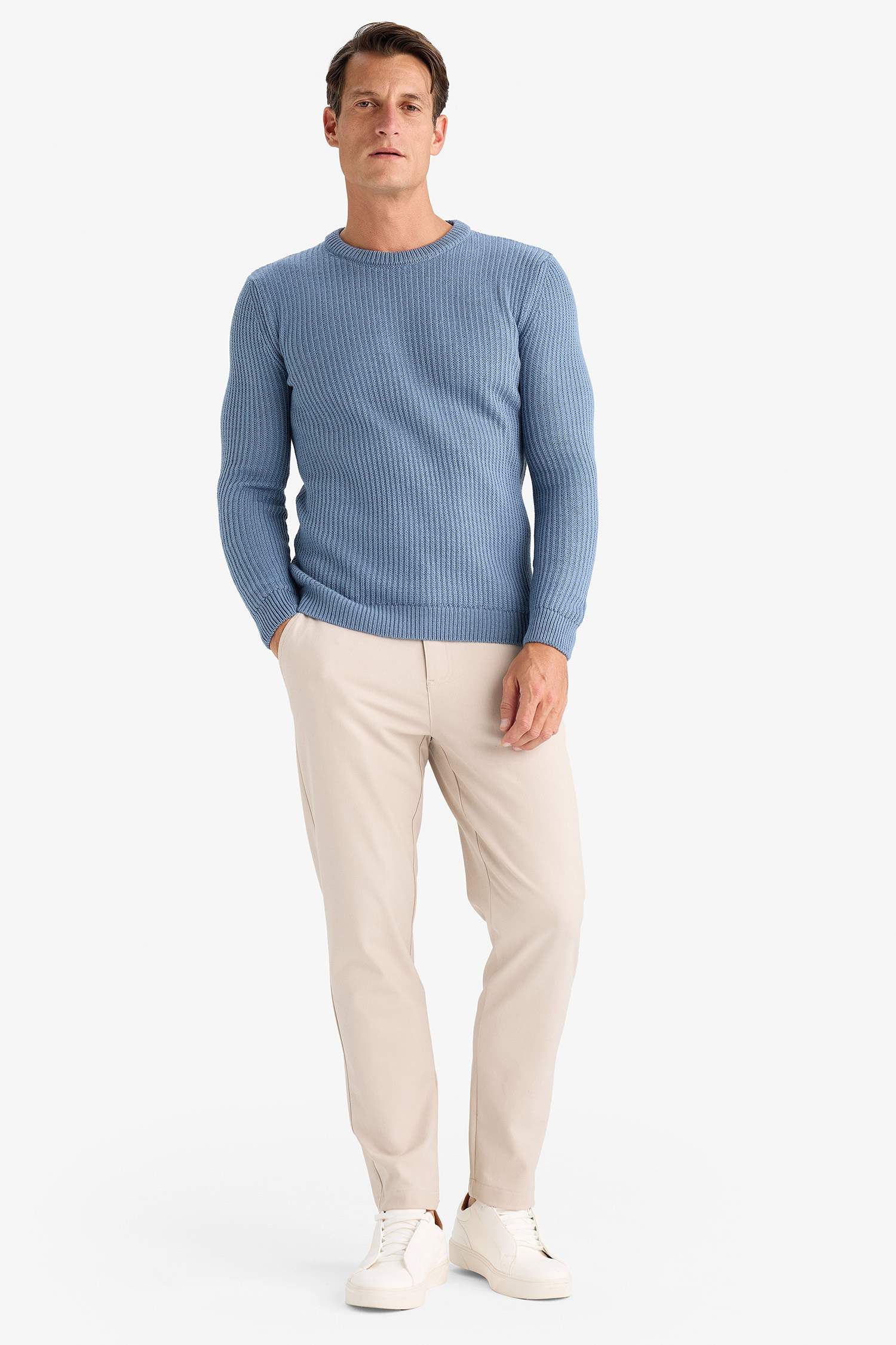 Standart Fit Bisiklet Yaka Triko Kazak