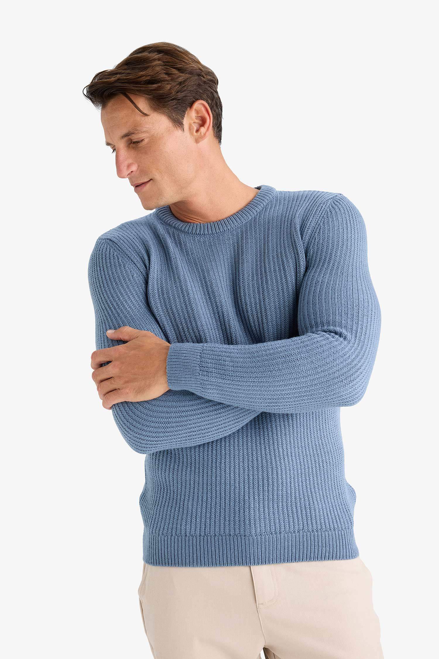 Standart Fit Bisiklet Yaka Triko Kazak