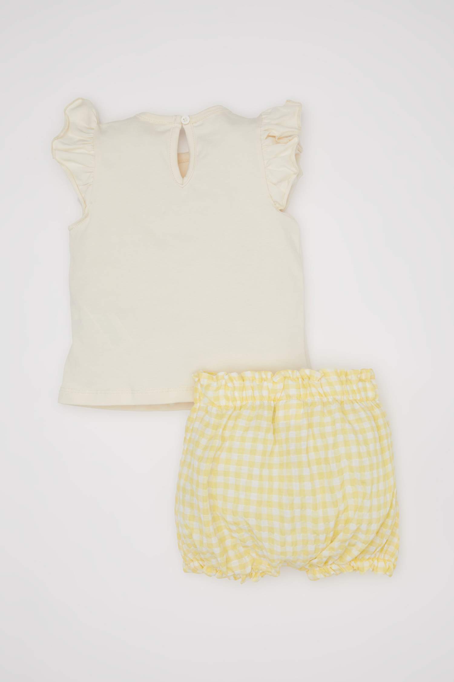 Baby Girl Printed Sleeveless T-Shirt Shorts Hair Band 3 Piece Set