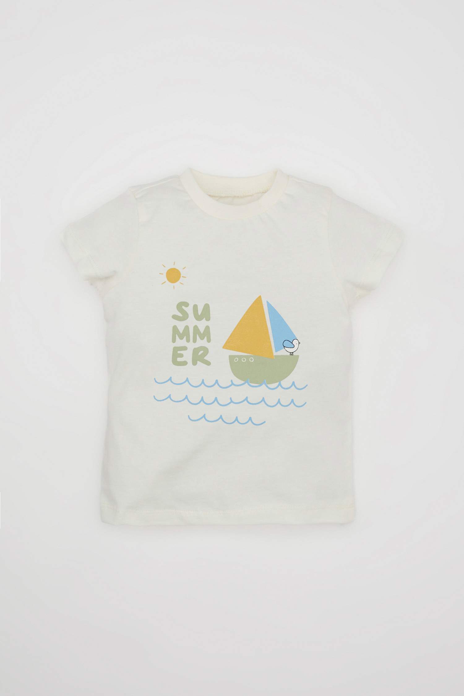 Baby Boy Printed T-Shirt Salope Hat Muslin 3 Piece Set