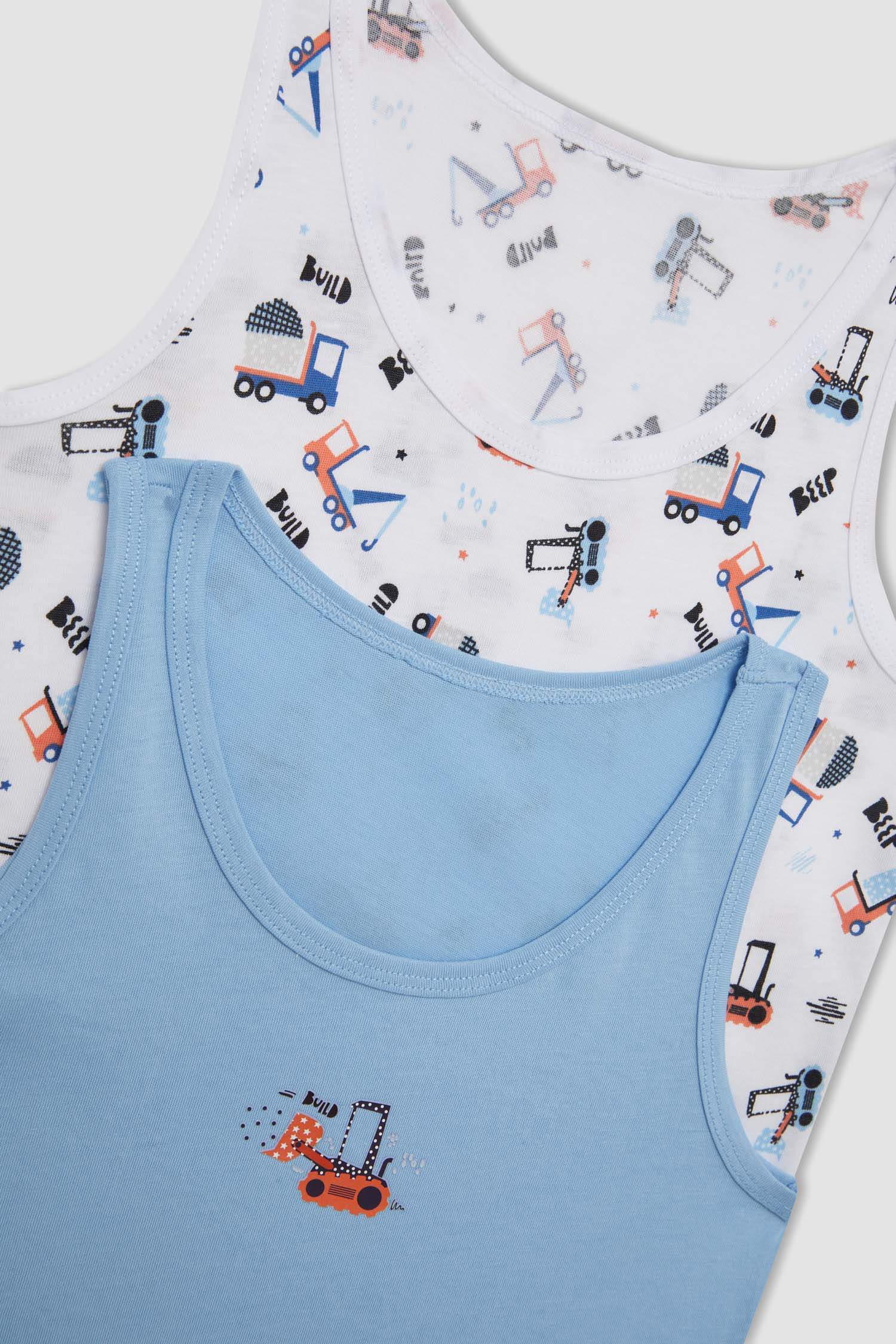 Erkek Çocuk Desenli 2'li Atlet