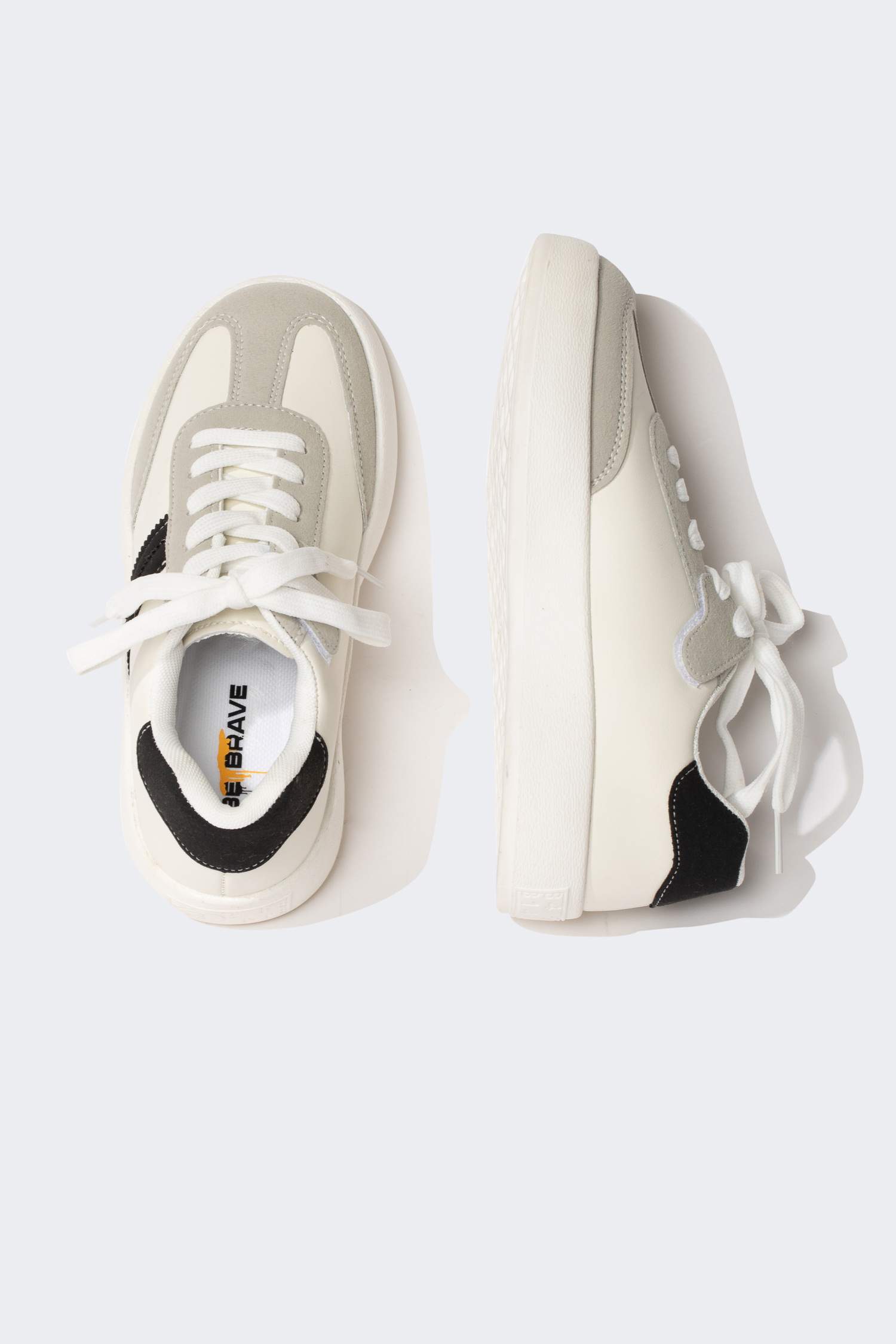 Boys Thick Sole Faux Leather Sneakers